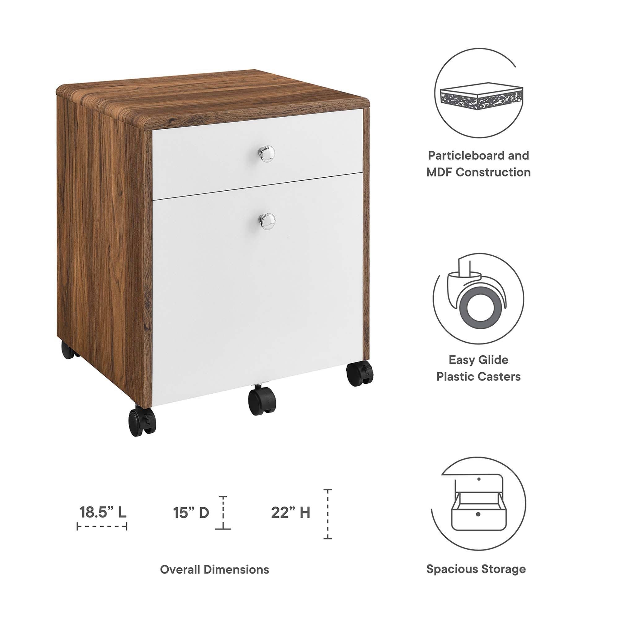 Transmit  Wood File Cabinet