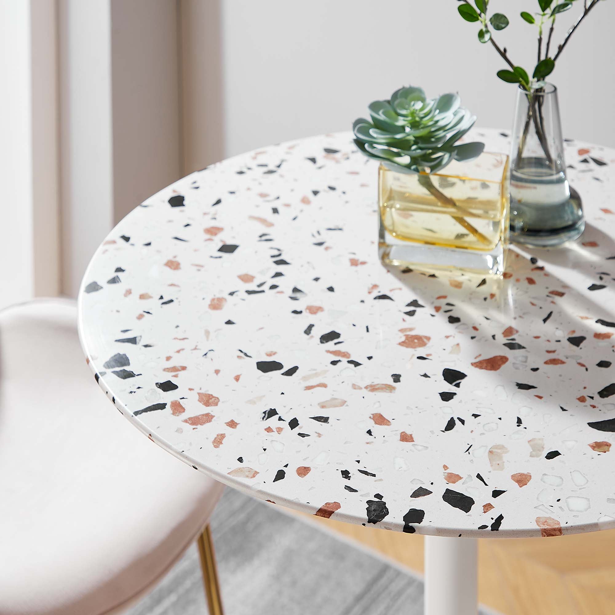 Lippa 28" Round Terrazzo Bar Table