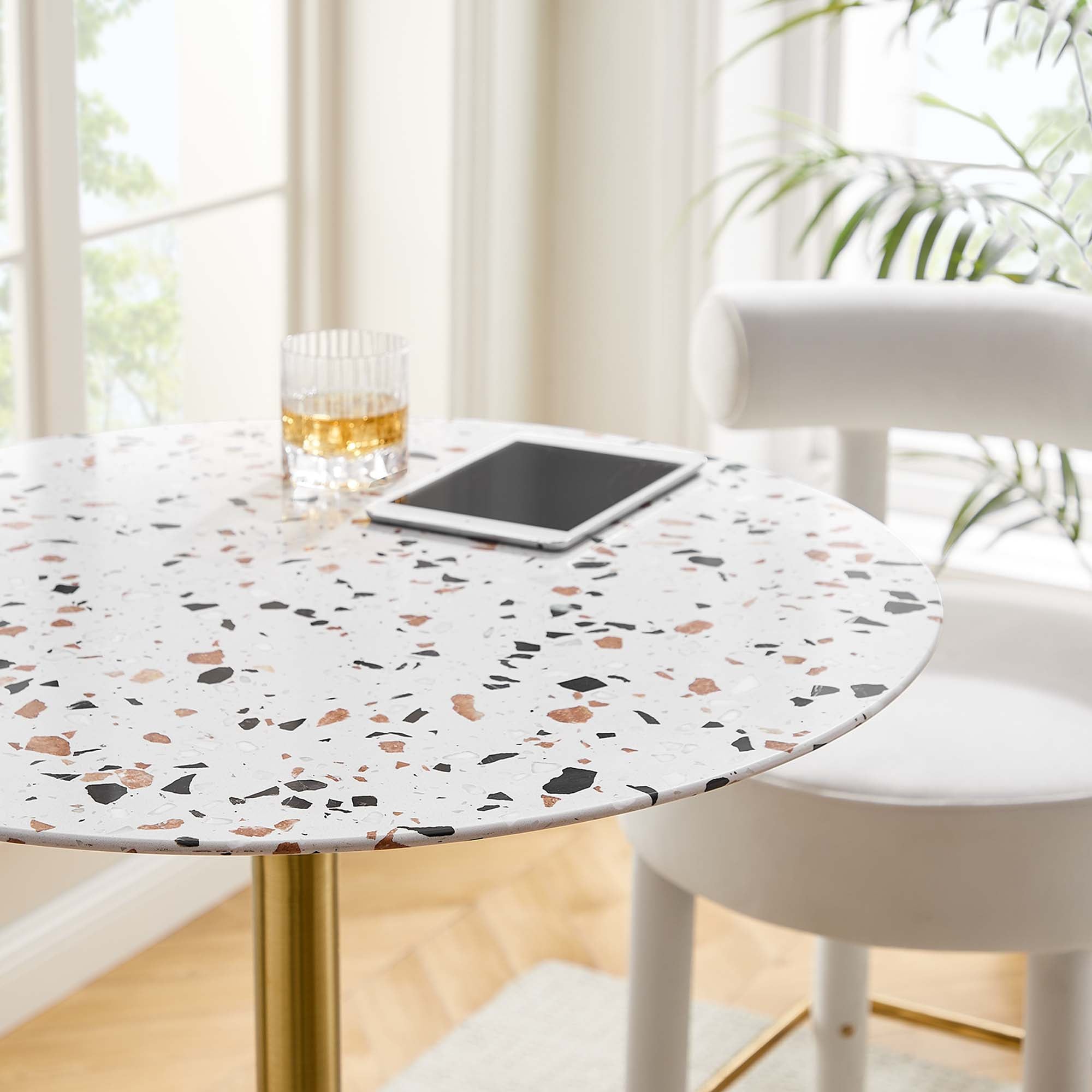 Lippa 28" Round Terrazzo Bar Table