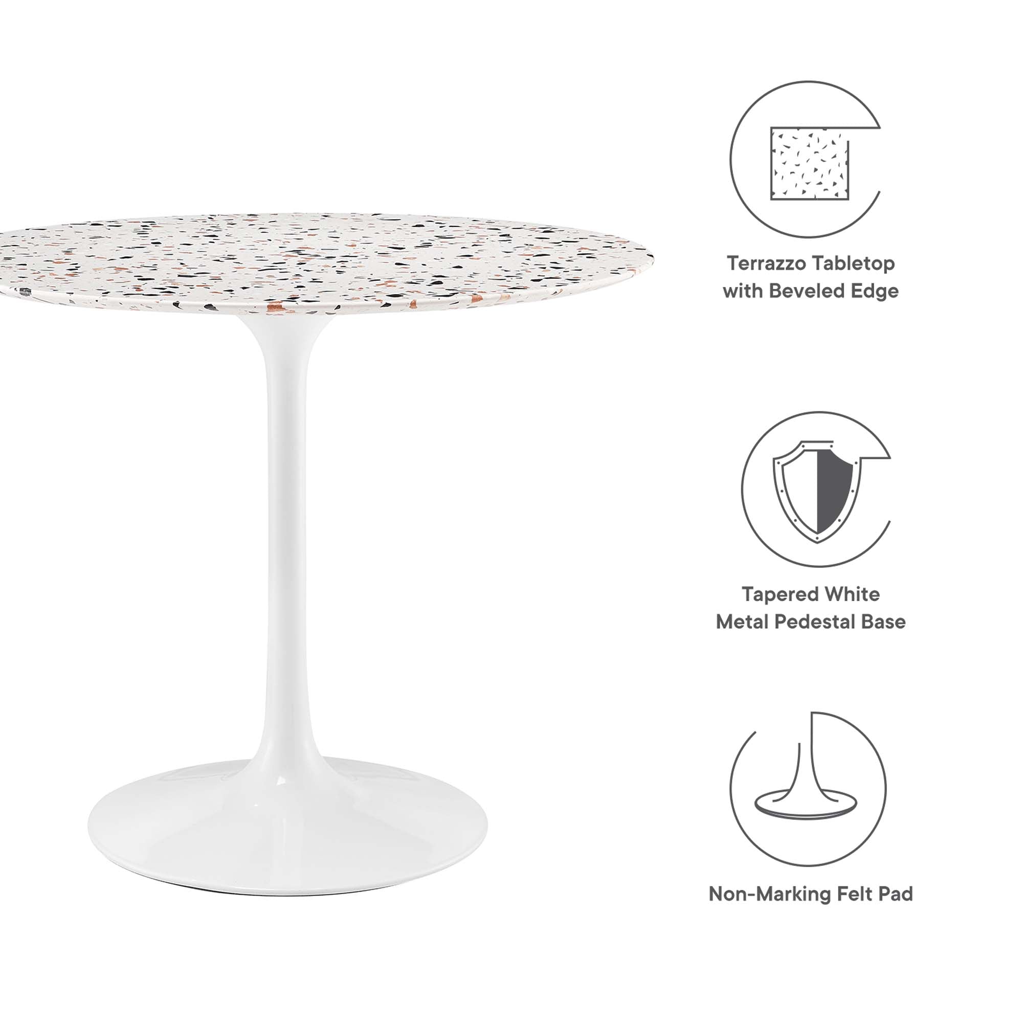 Lippa 36" Round Terrazzo Dining Table