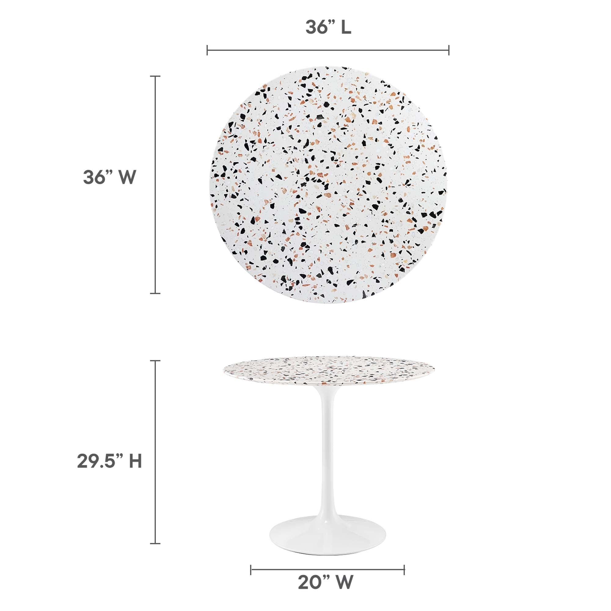 Lippa 36" Round Terrazzo Dining Table