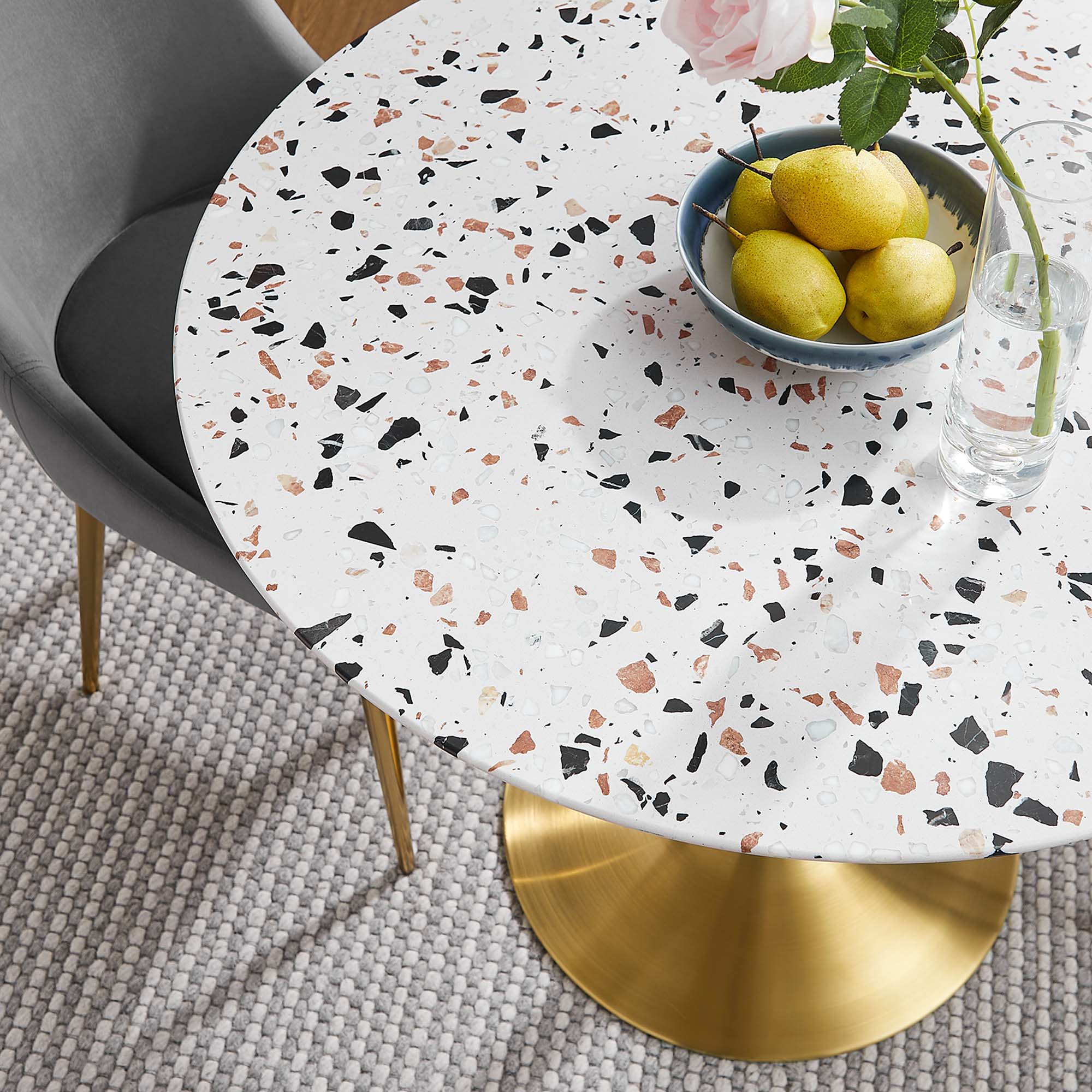 Lippa 36" Round Terrazzo Dining Table