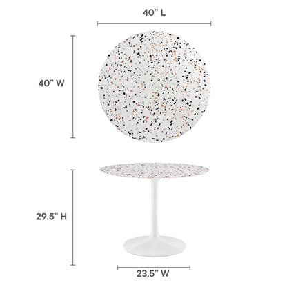 Lippa 40" Round Terrazzo Dining Table