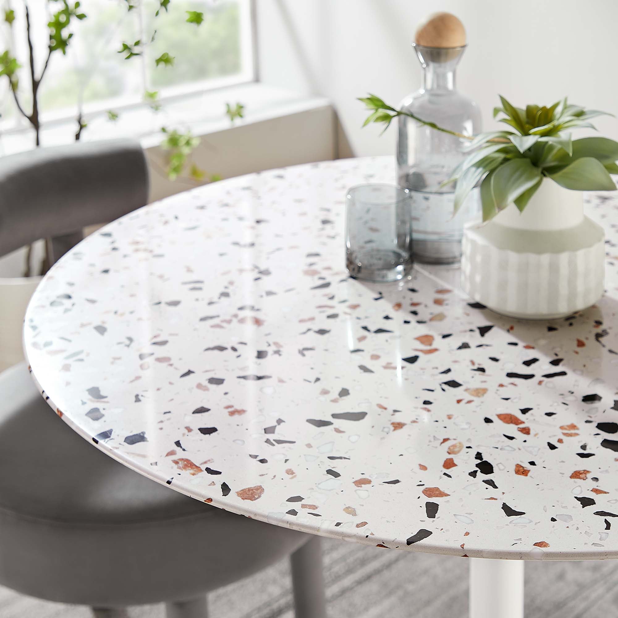 Lippa 40" Round Terrazzo Dining Table