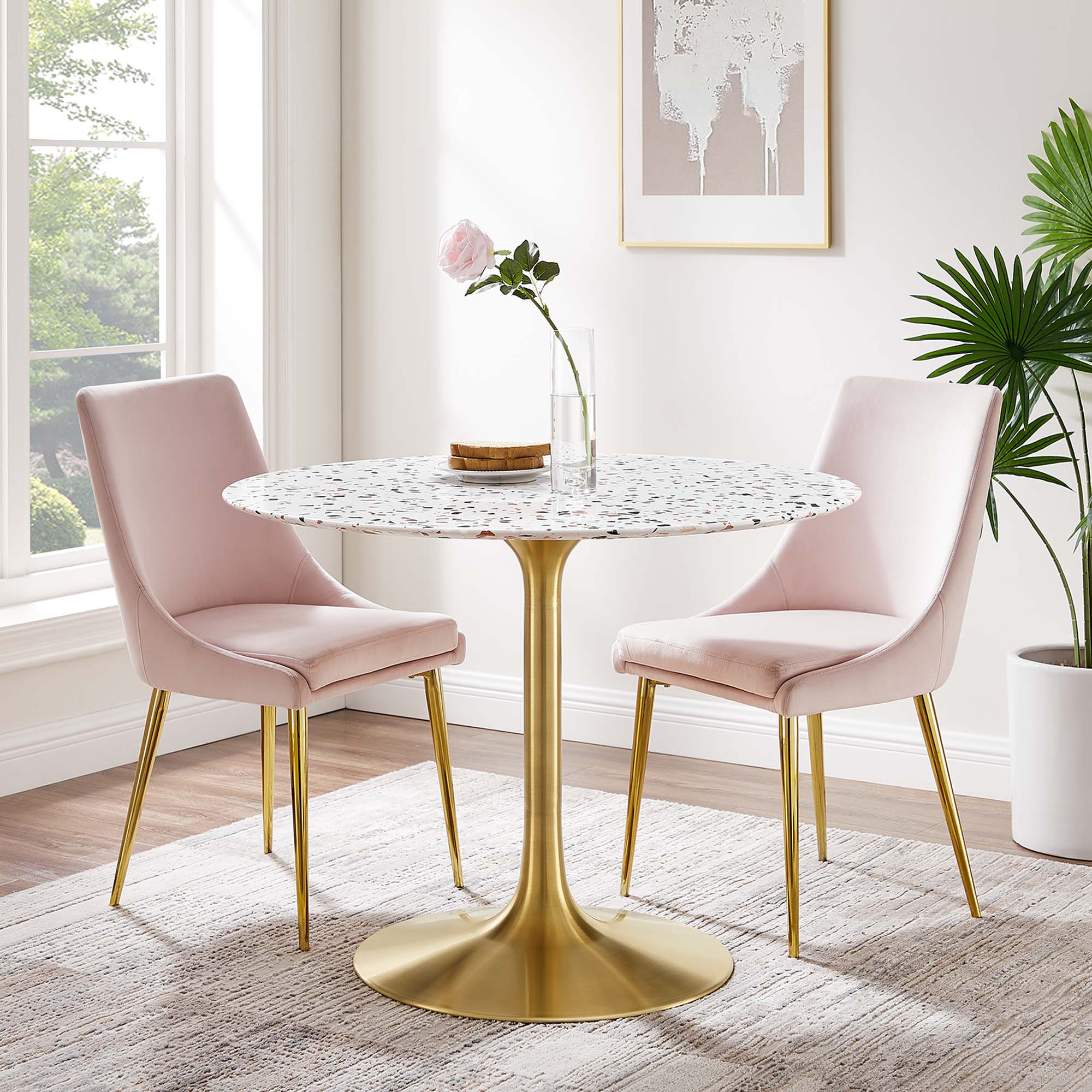 Lippa 40" Round Terrazzo Dining Table