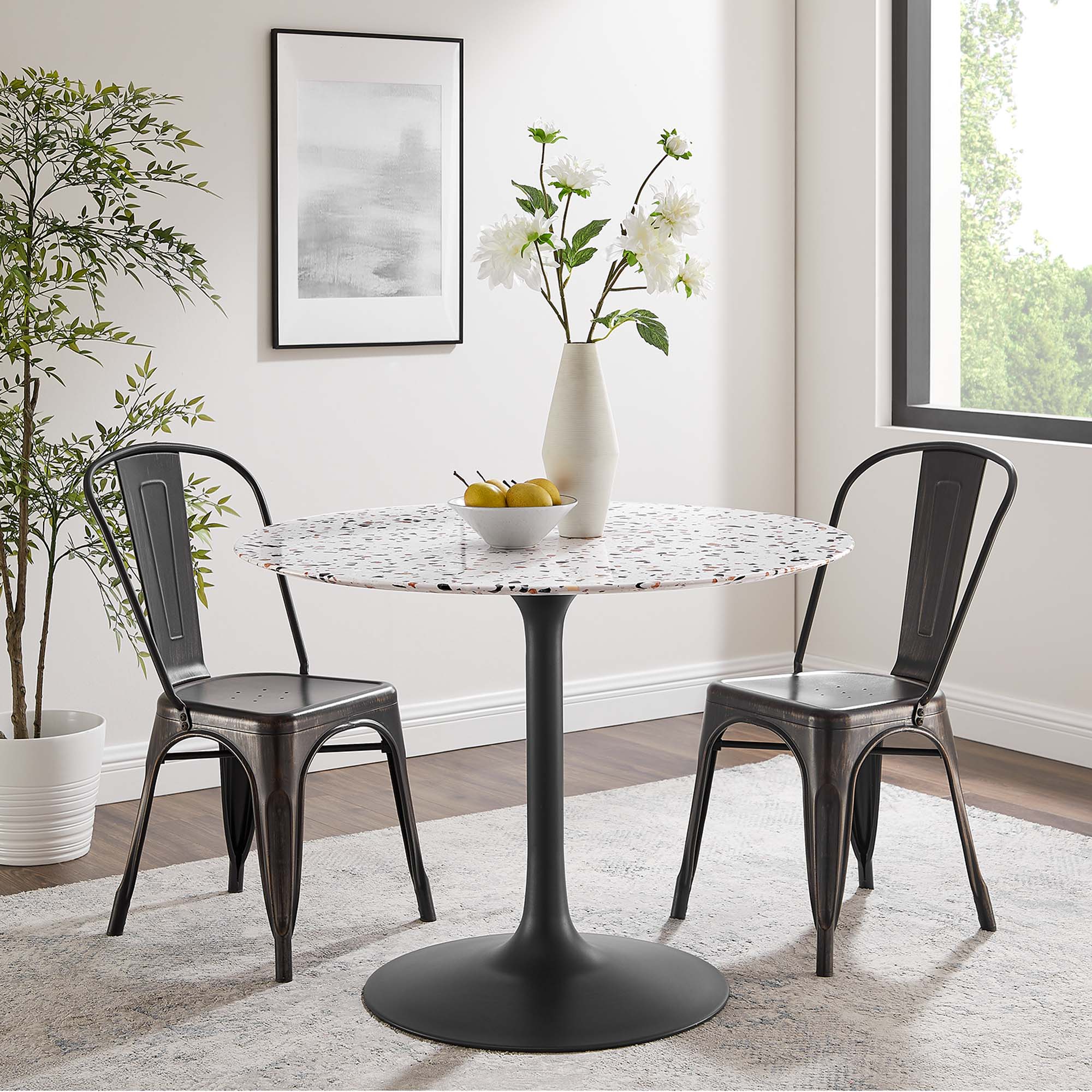 Lippa 40" Round Terrazzo Dining Table