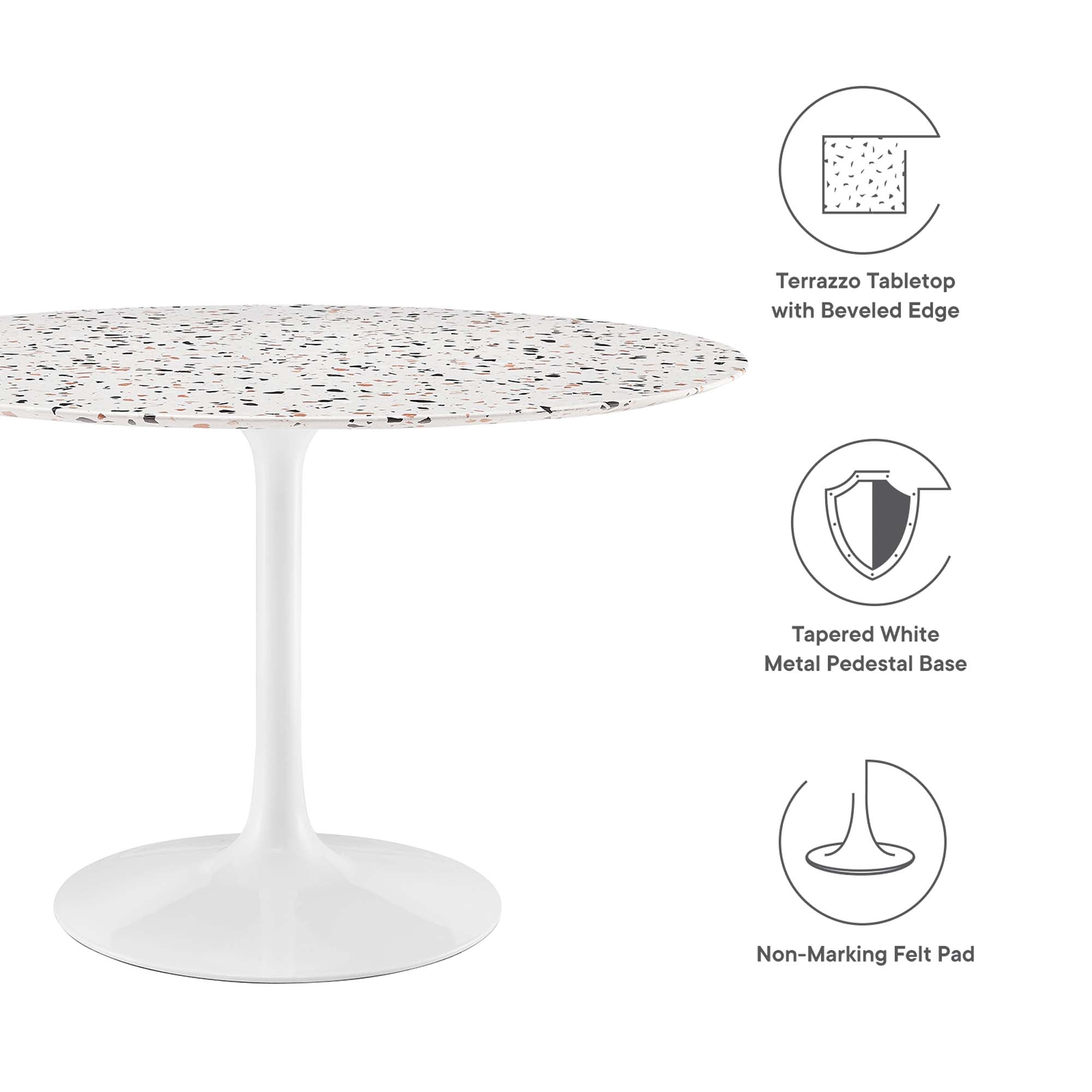 Lippa 48" Round Terrazzo Dining Table