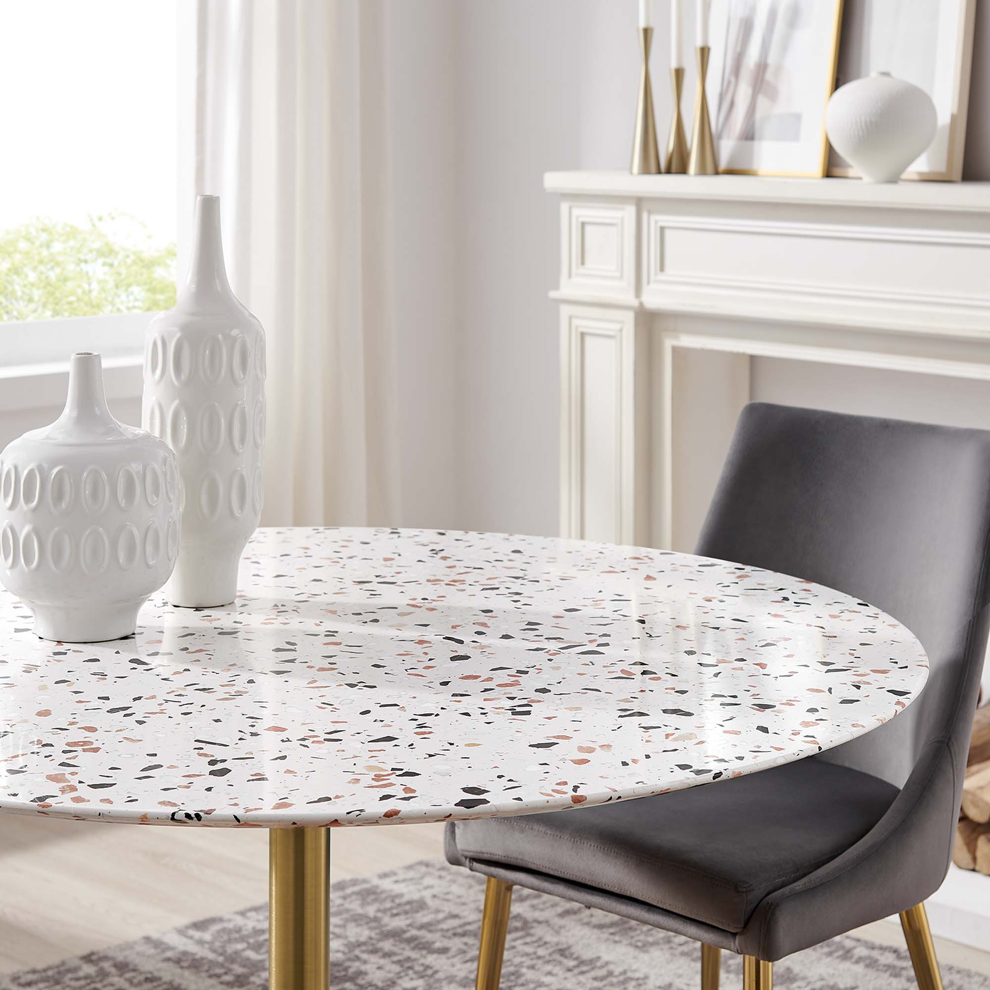 Lippa 48" Round Terrazzo Dining Table