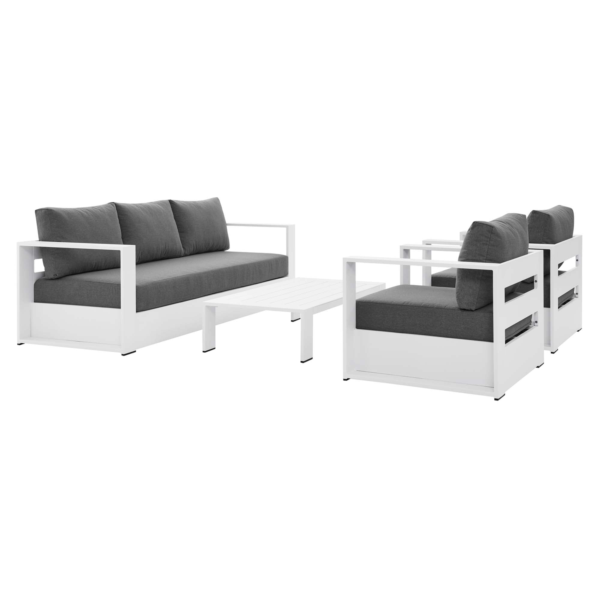 Tahoe Outdoor Patio Powder-Coated Aluminum 4-Piece Set