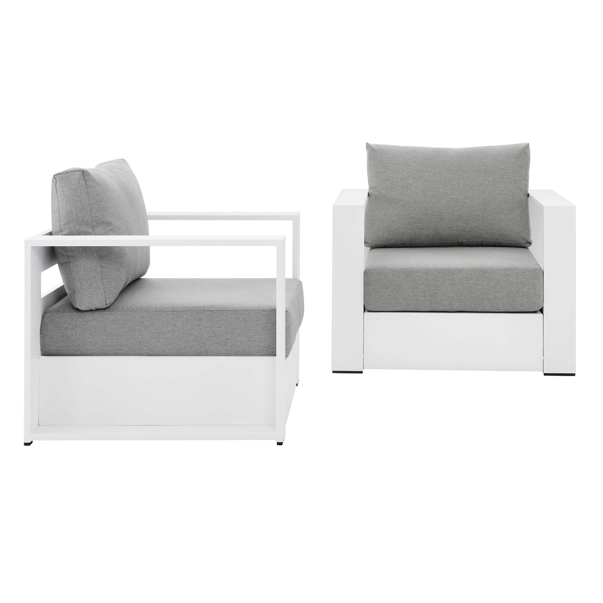 Tahoe Outdoor Patio Powder-Coated Aluminum 2-Piece Armchair Set