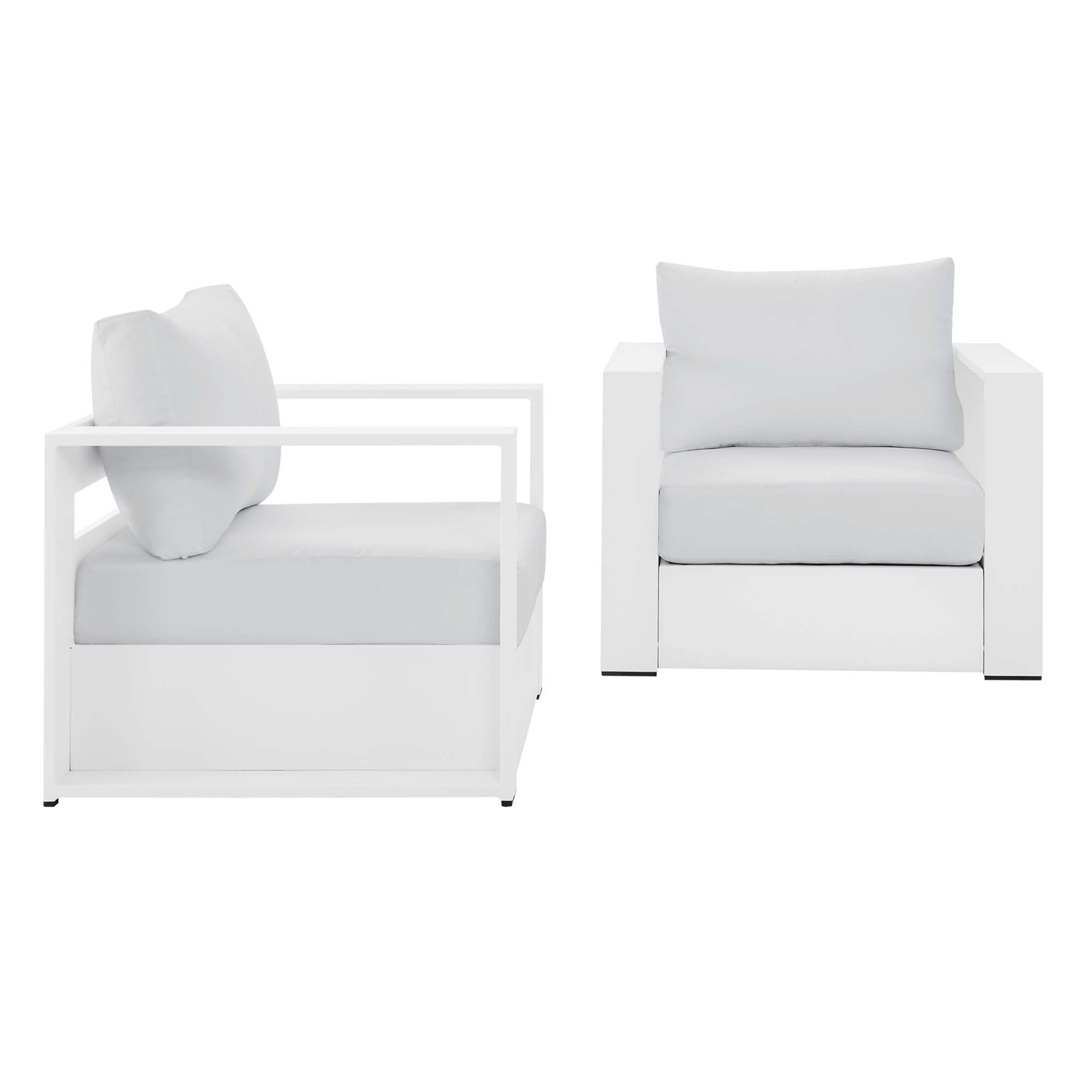 Tahoe Outdoor Patio Powder-Coated Aluminum 2-Piece Armchair Set