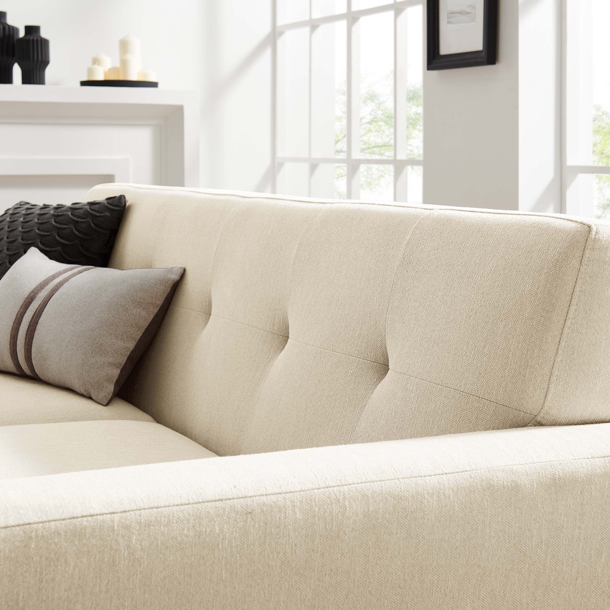 Engage Herringbone Fabric Loveseat