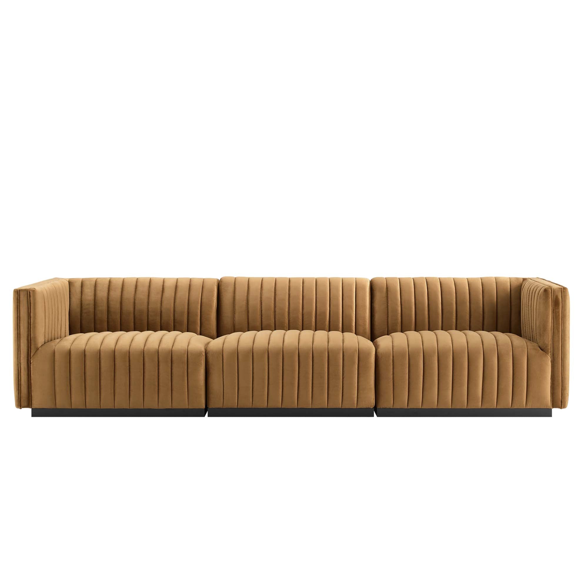 Conjure Channel Tufted Performance Velvet Sofa