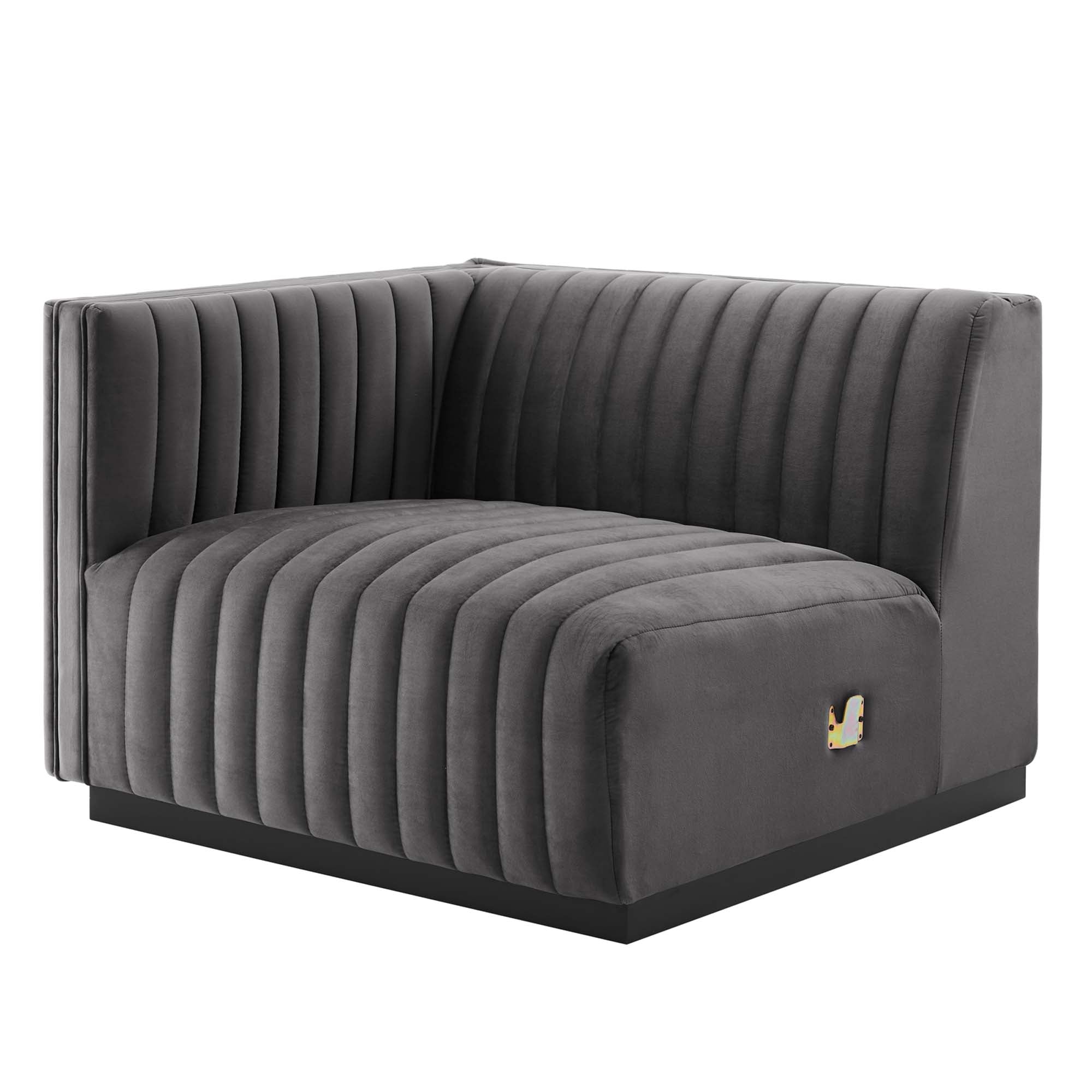 Conjure Channel Tufted Performance Velvet 4-Piece Sofa