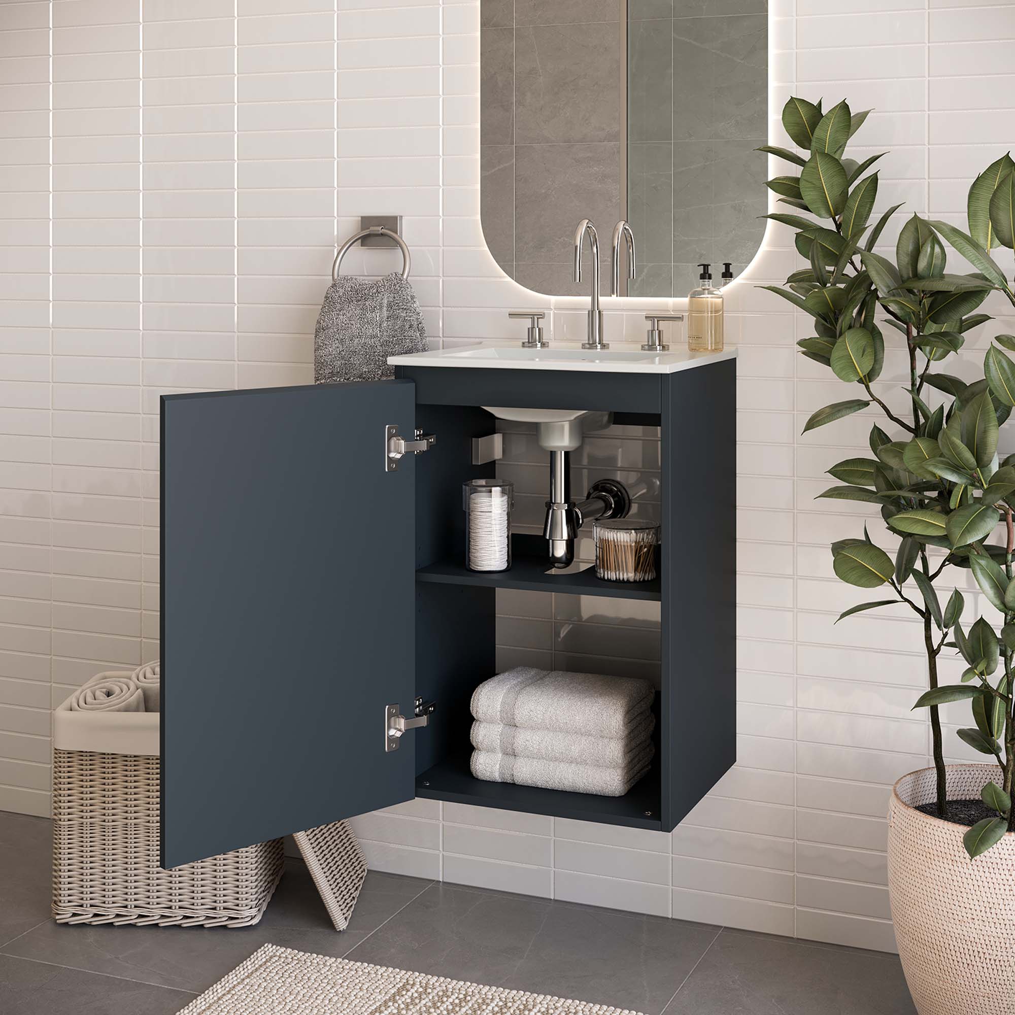 Bryn 18" Wall-Mount Bathroom Vanity