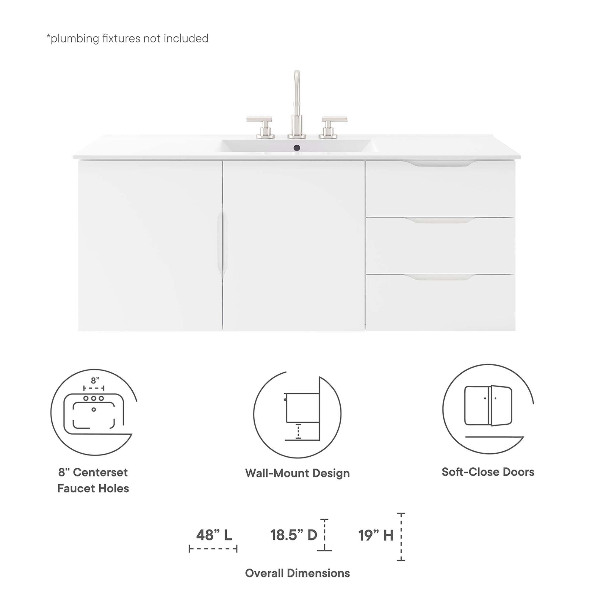 Vitality 48" Single Sink Bathroom Vanity