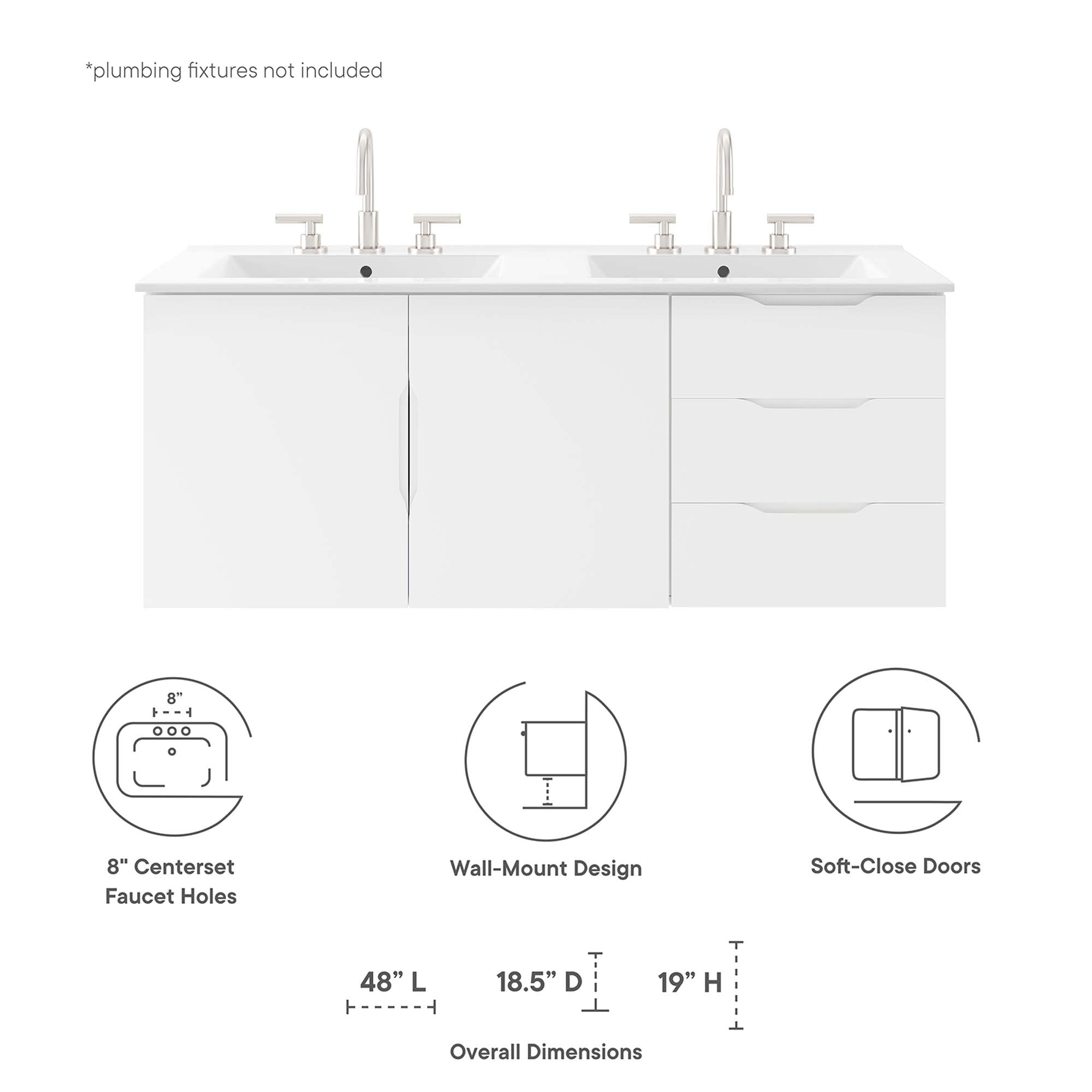 Vitality 48" Double Sink Bathroom Vanity