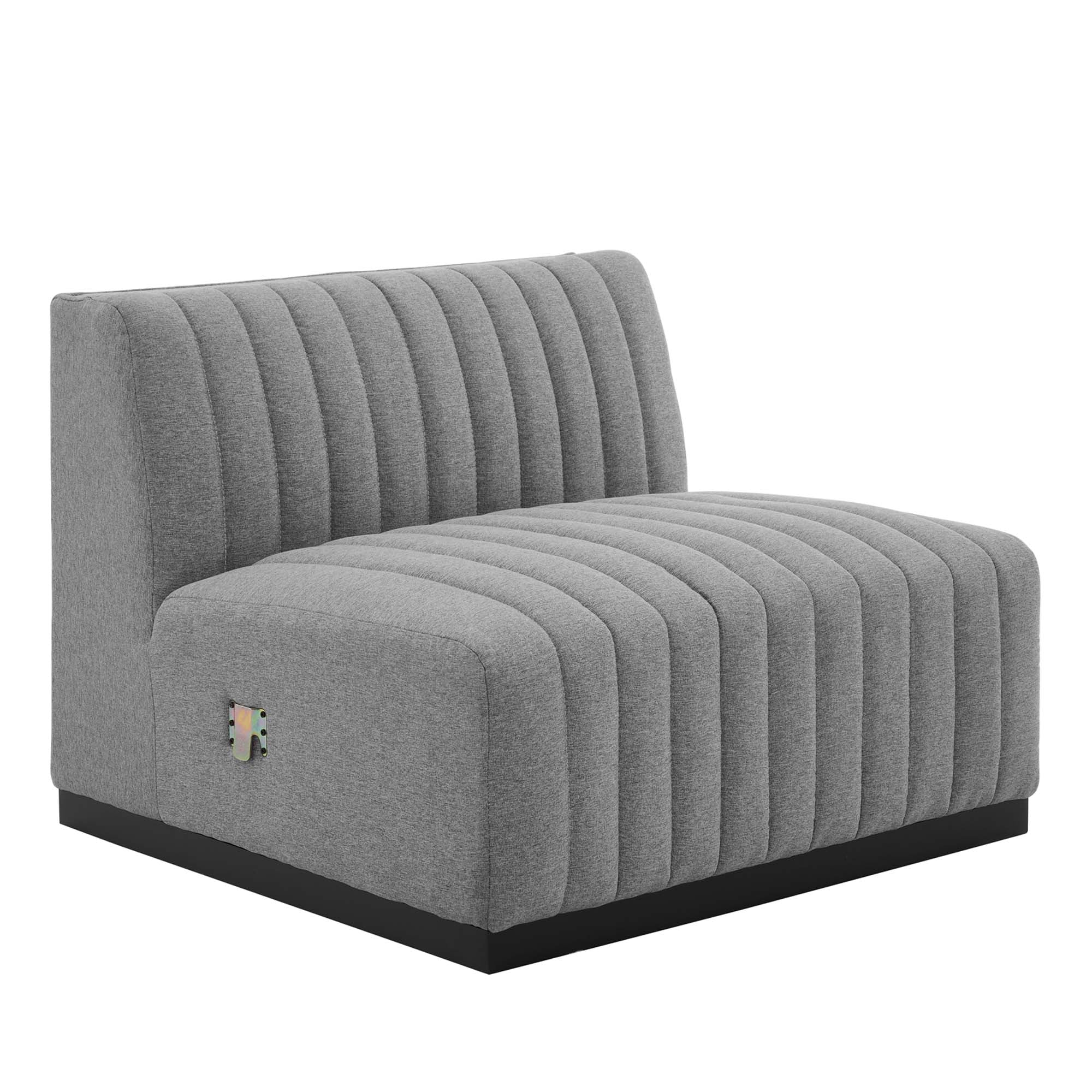 Conjure Channel Tufted Upholstered Fabric Sofa