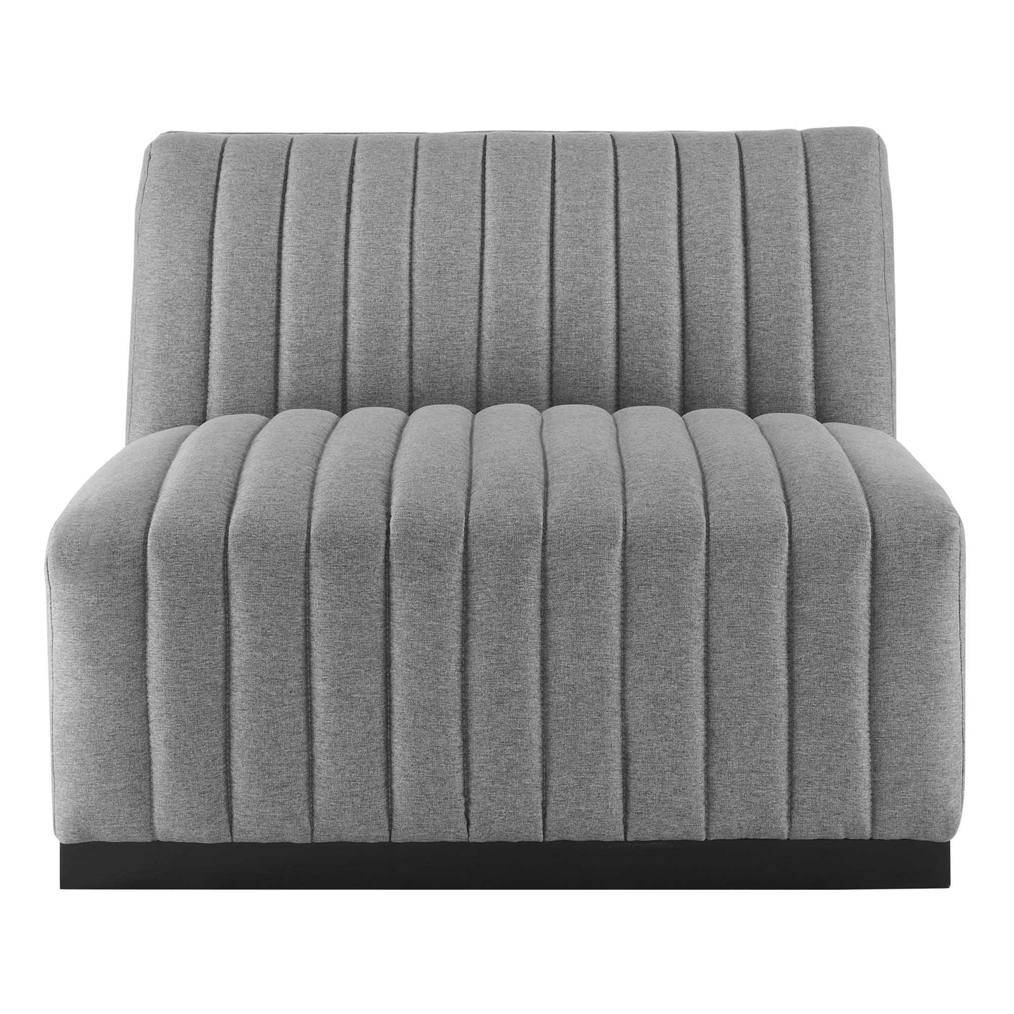 Conjure Channel Tufted Upholstered Fabric Sofa