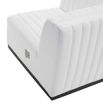 Conjure Channel Tufted Upholstered Fabric 6-Piece U-Shaped Sectional