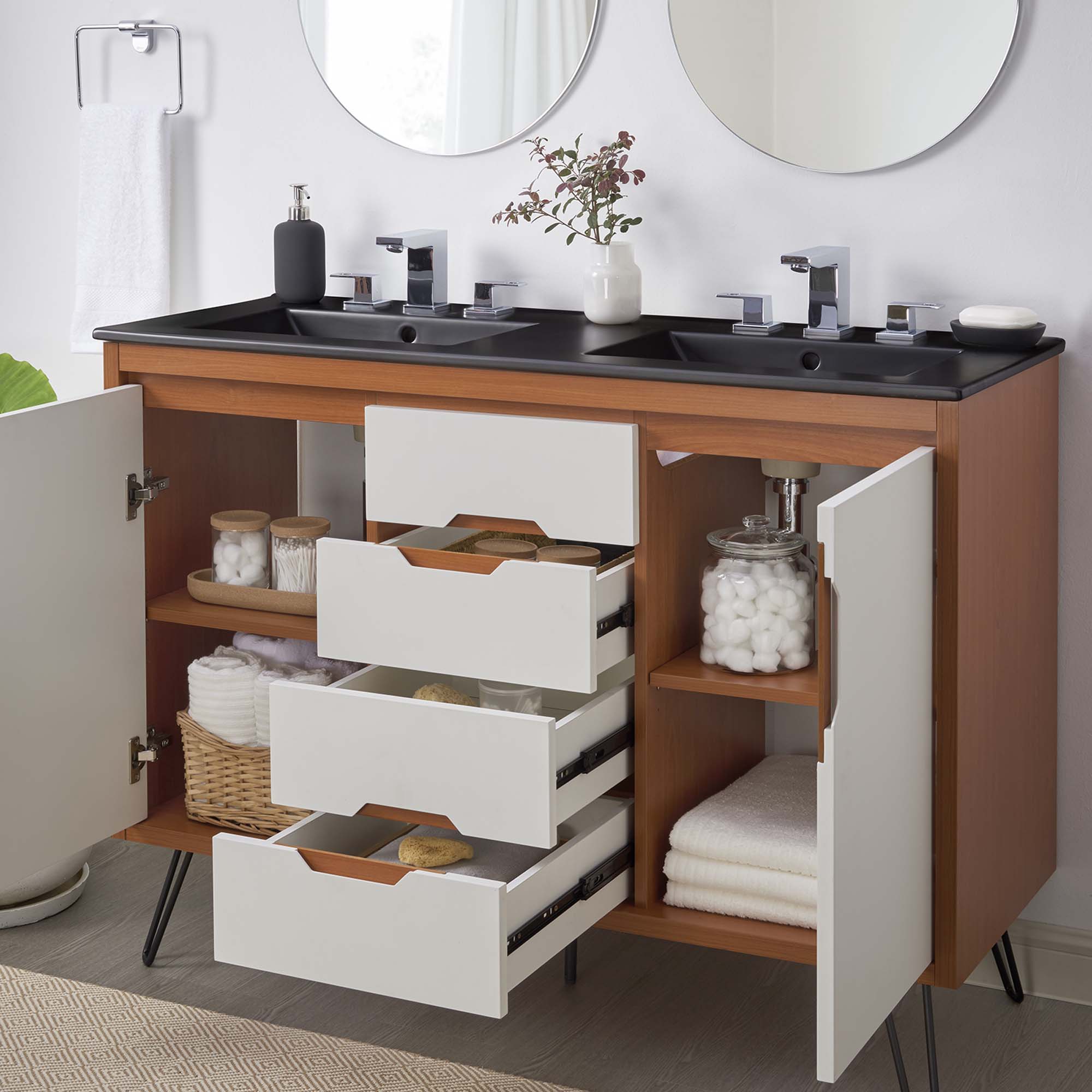 Energize 48" Double Sink Bathroom Vanity