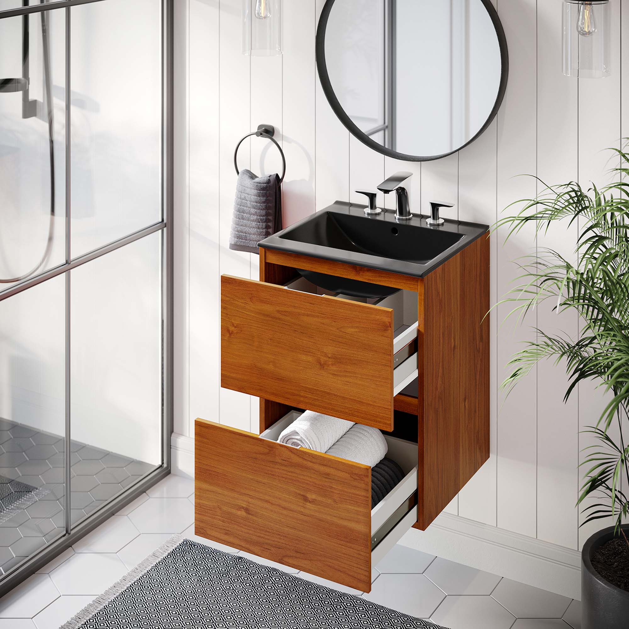 Scenic 18" Wall-Mount Bathroom Vanity