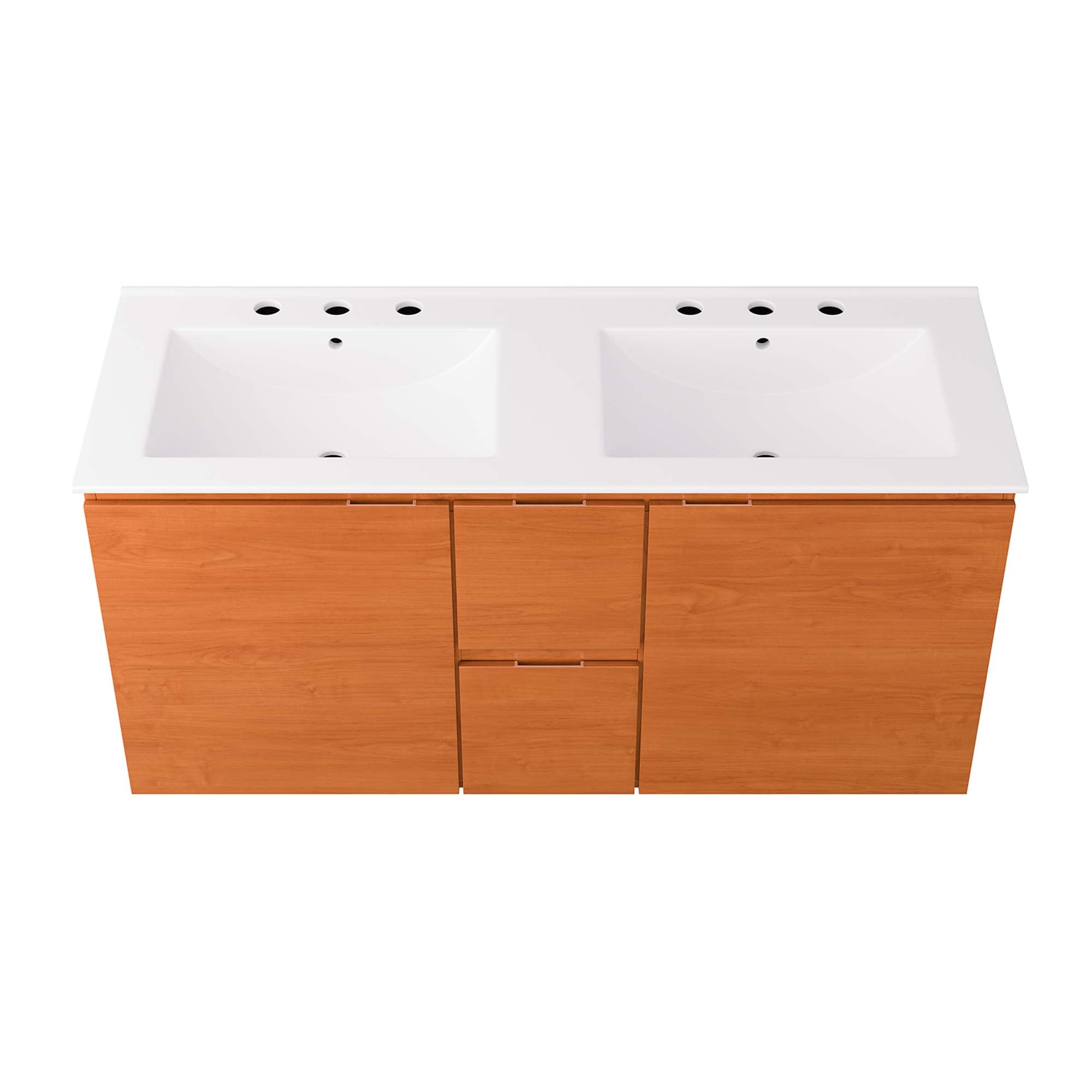 Scenic 48" Double Wall-Mount Bathroom Vanity