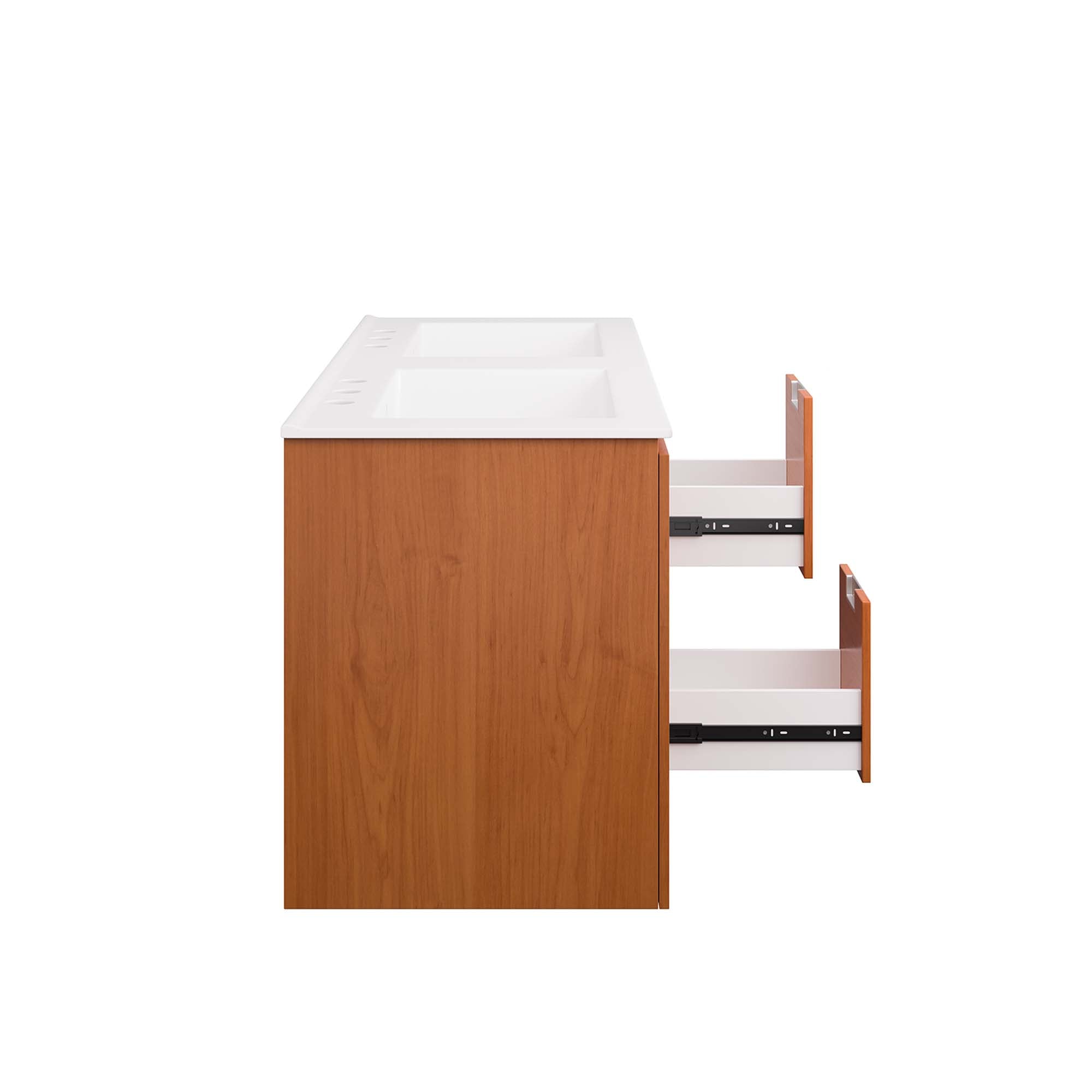 Scenic 48" Double Wall-Mount Bathroom Vanity