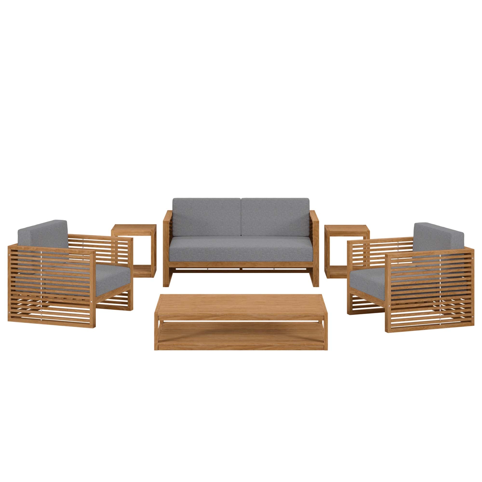 Carlsbad 6-Piece Teak Wood Outdoor Patio Set