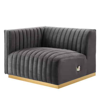 Conjure Channel Tufted Performance Velvet Sofa