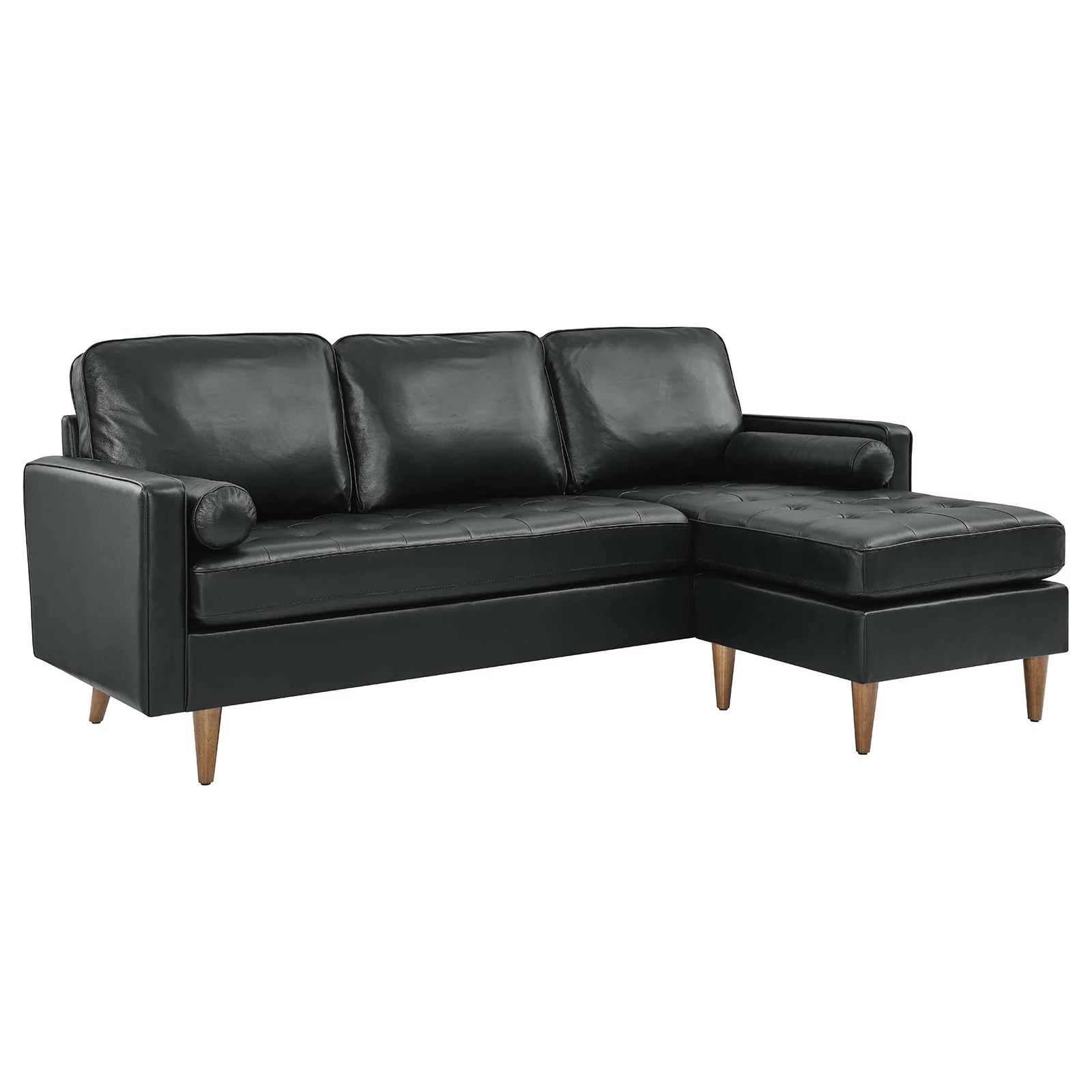 Wren 78" Leather Apartment Sectional Sofa