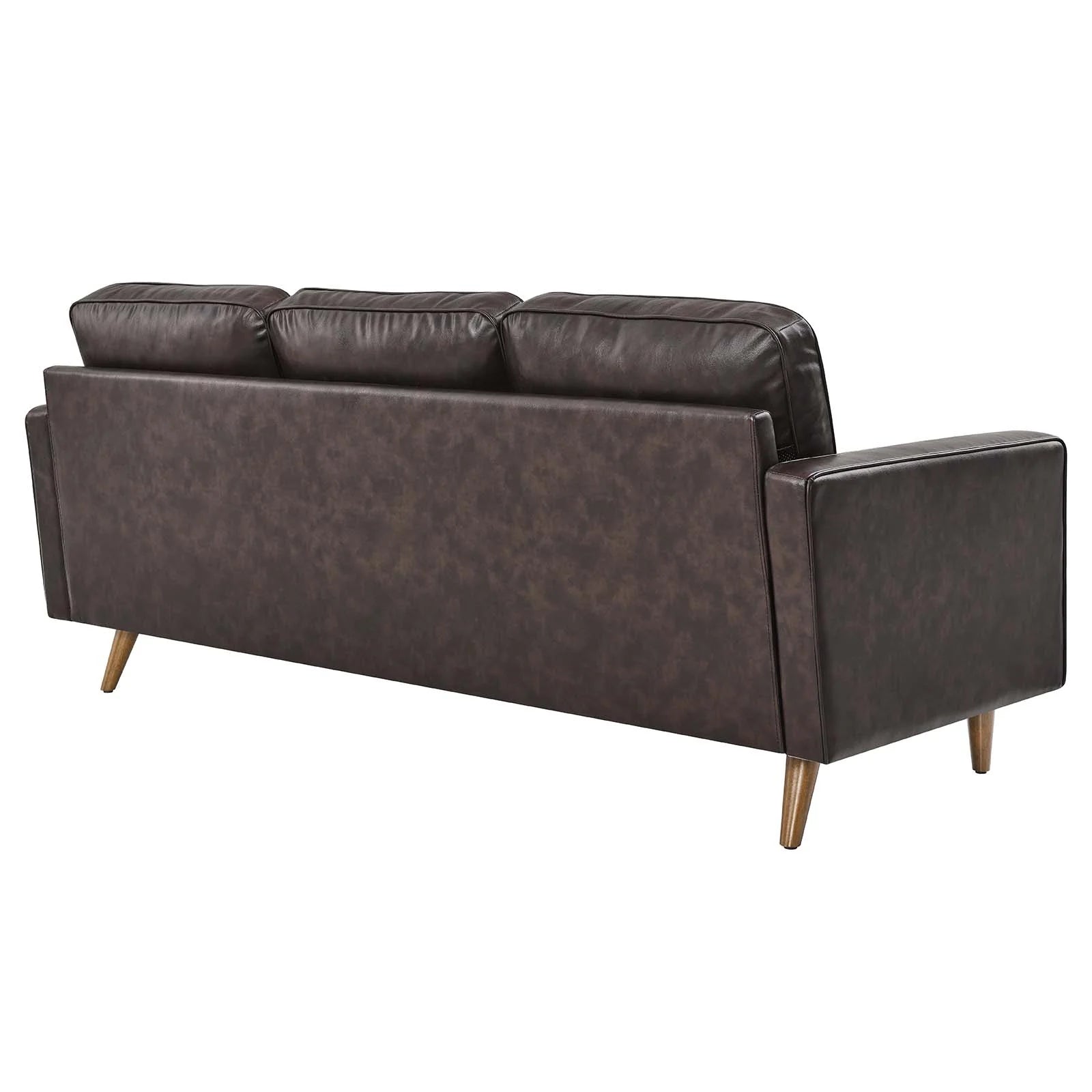 Wren 78" Leather Apartment Sectional Sofa