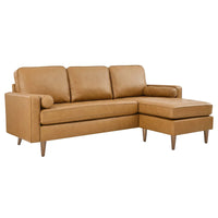 Wren 78" Leather Apartment Sectional Sofa
