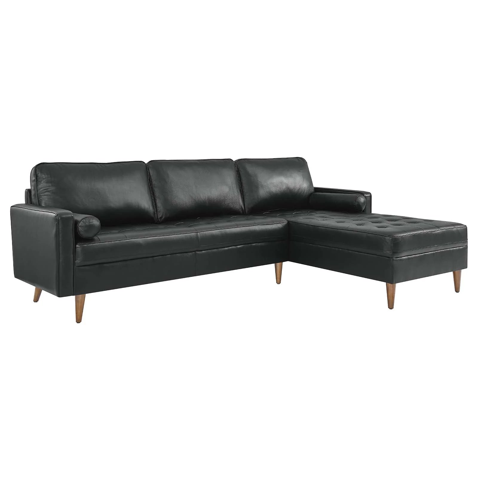 Wren 98" Leather Sectional Sofa