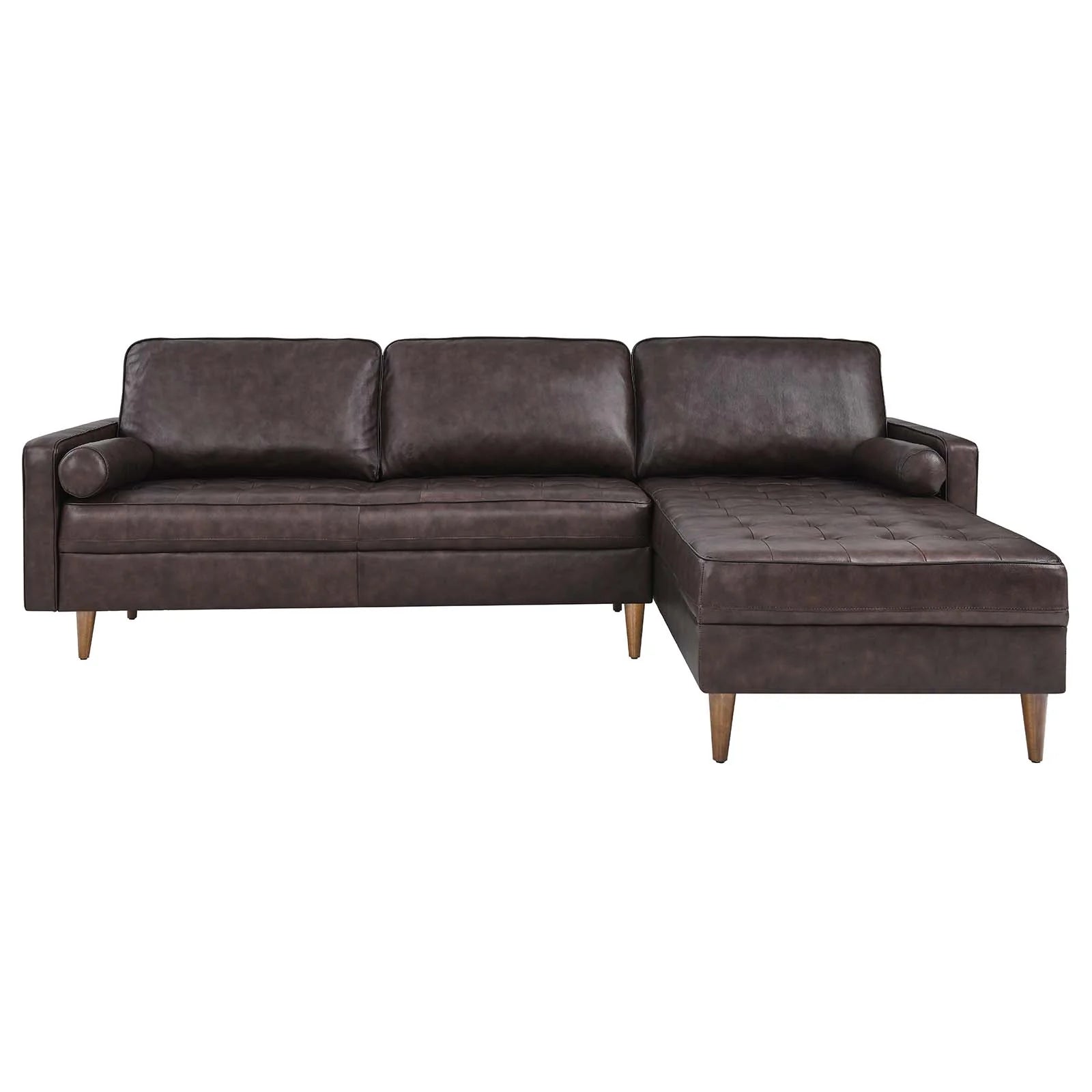 Wren 98" Leather Sectional Sofa