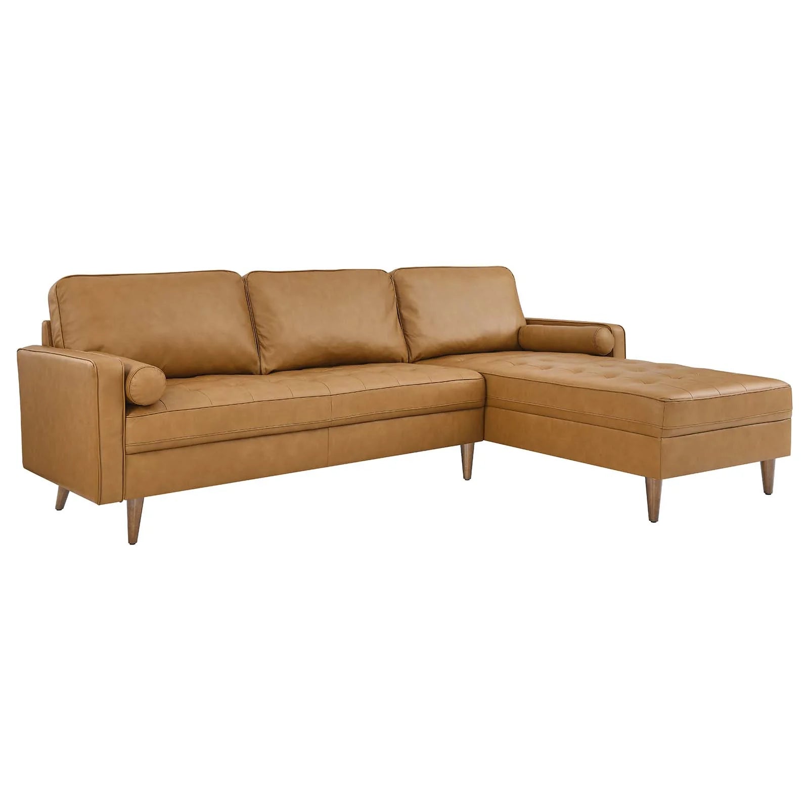 Wren 98" Leather Sectional Sofa