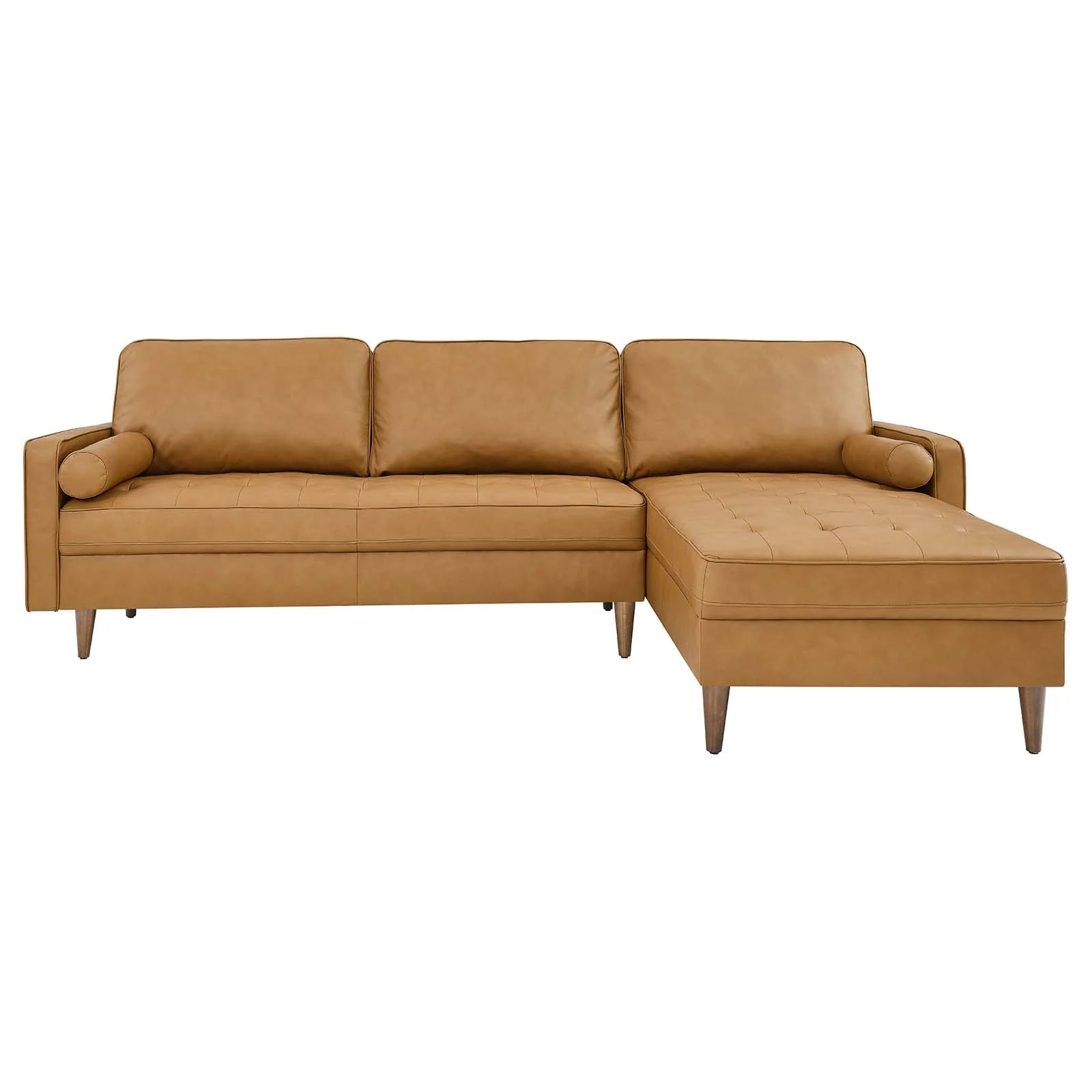 Wren 98" Leather Sectional Sofa