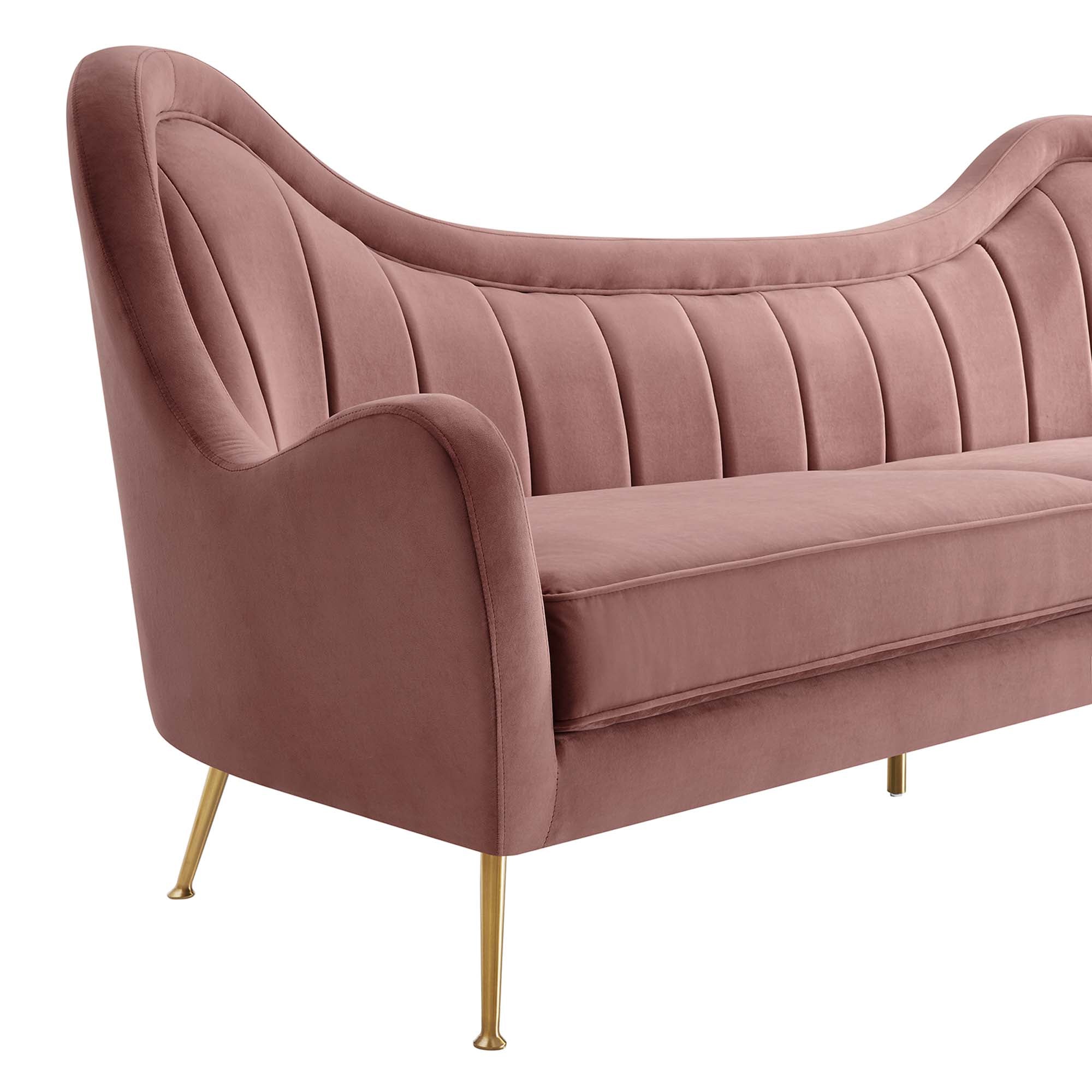 Cheshire Channel Tufted Performance Velvet Sofa