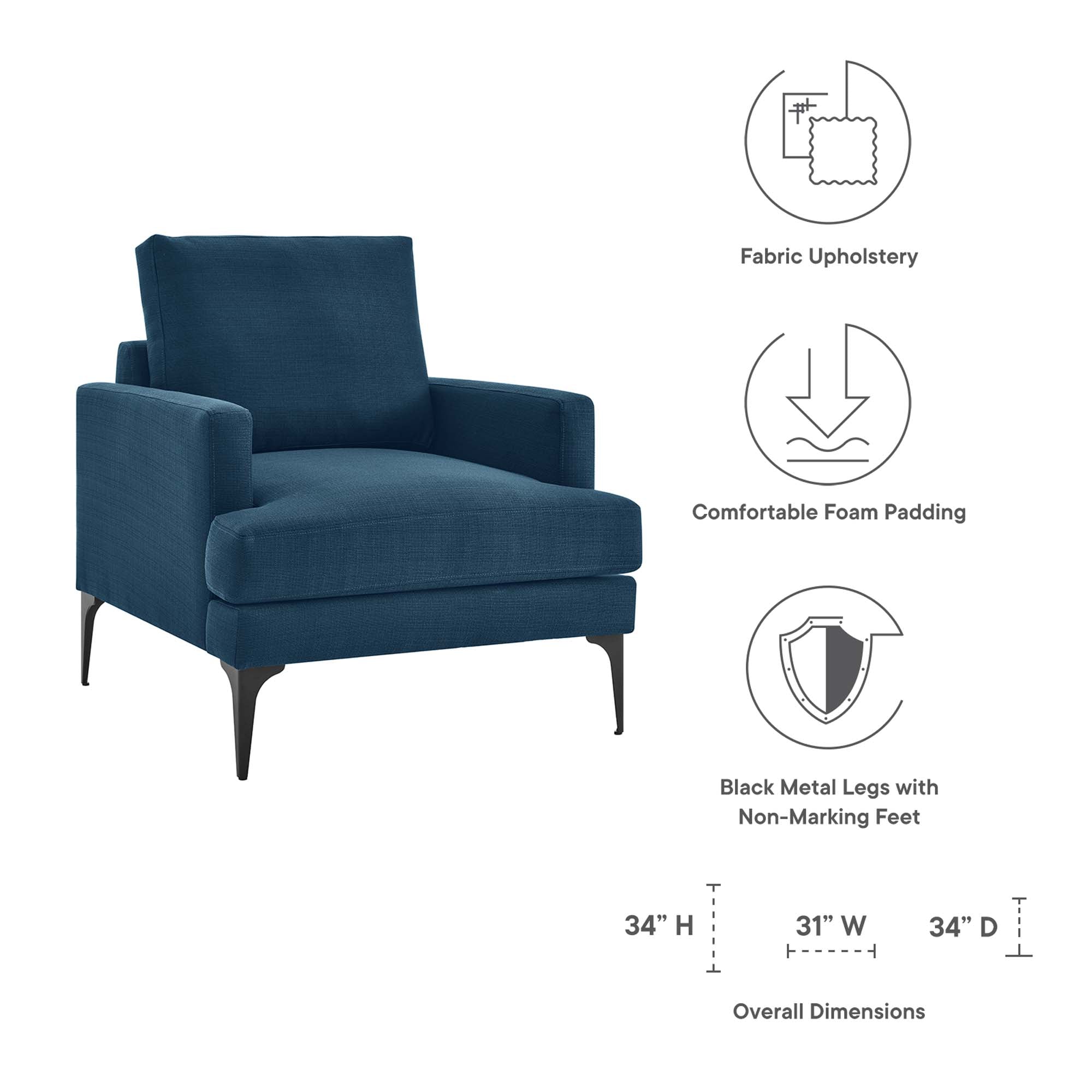 Evermore Upholstered Fabric Armchair