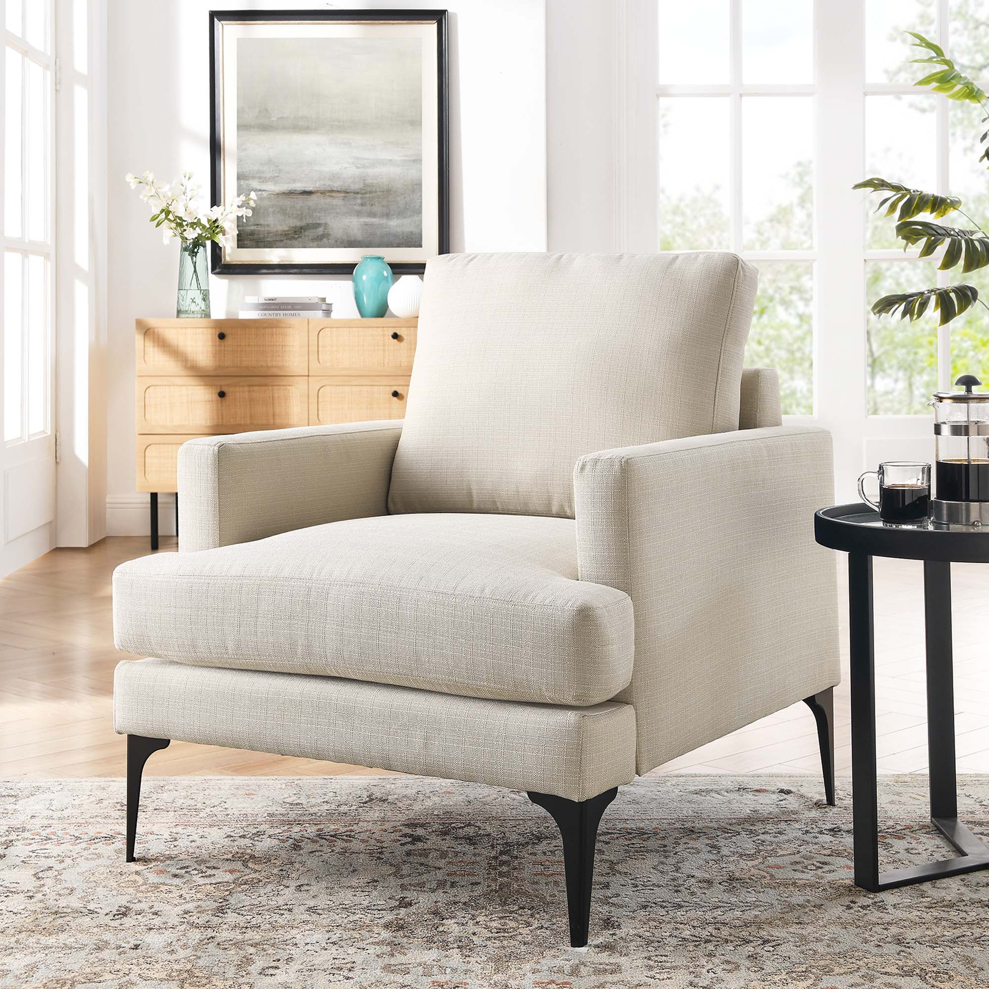 Evermore Upholstered Fabric Armchair