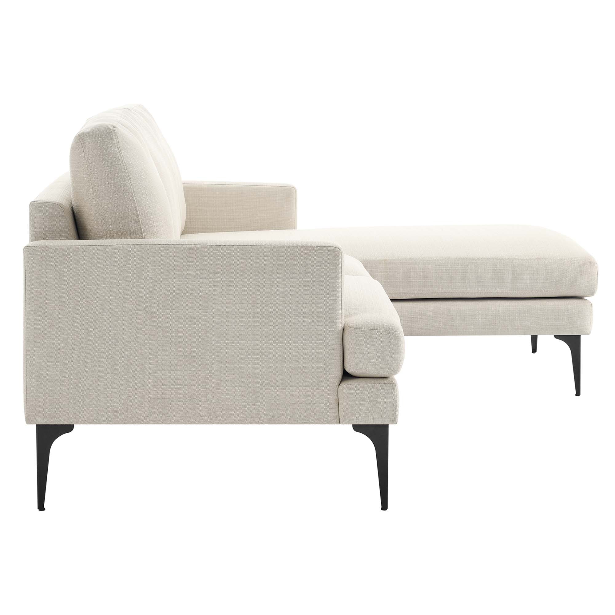 Evermore Right-Facing Upholstered Fabric Sectional Sofa