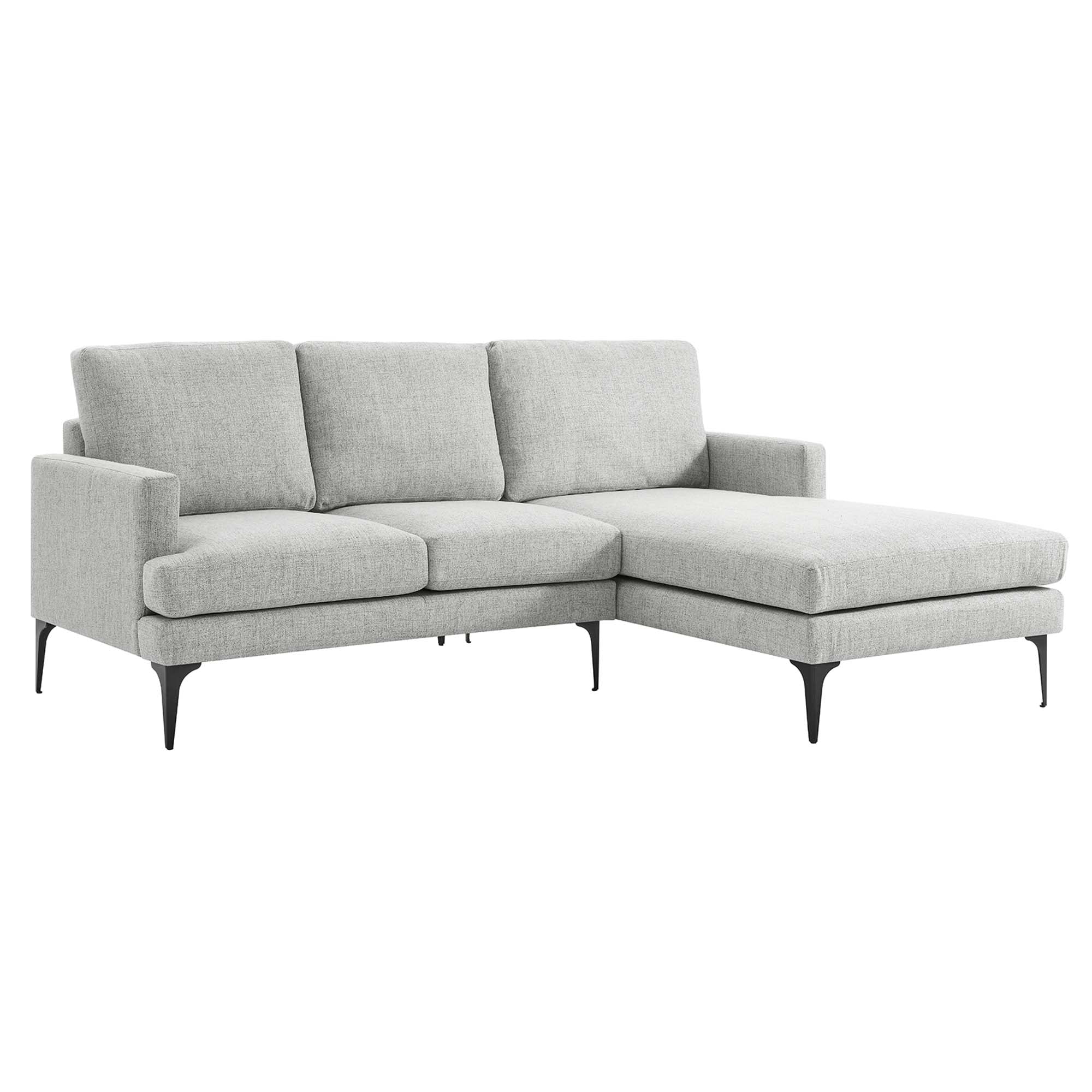 Evermore Right-Facing Upholstered Fabric Sectional Sofa