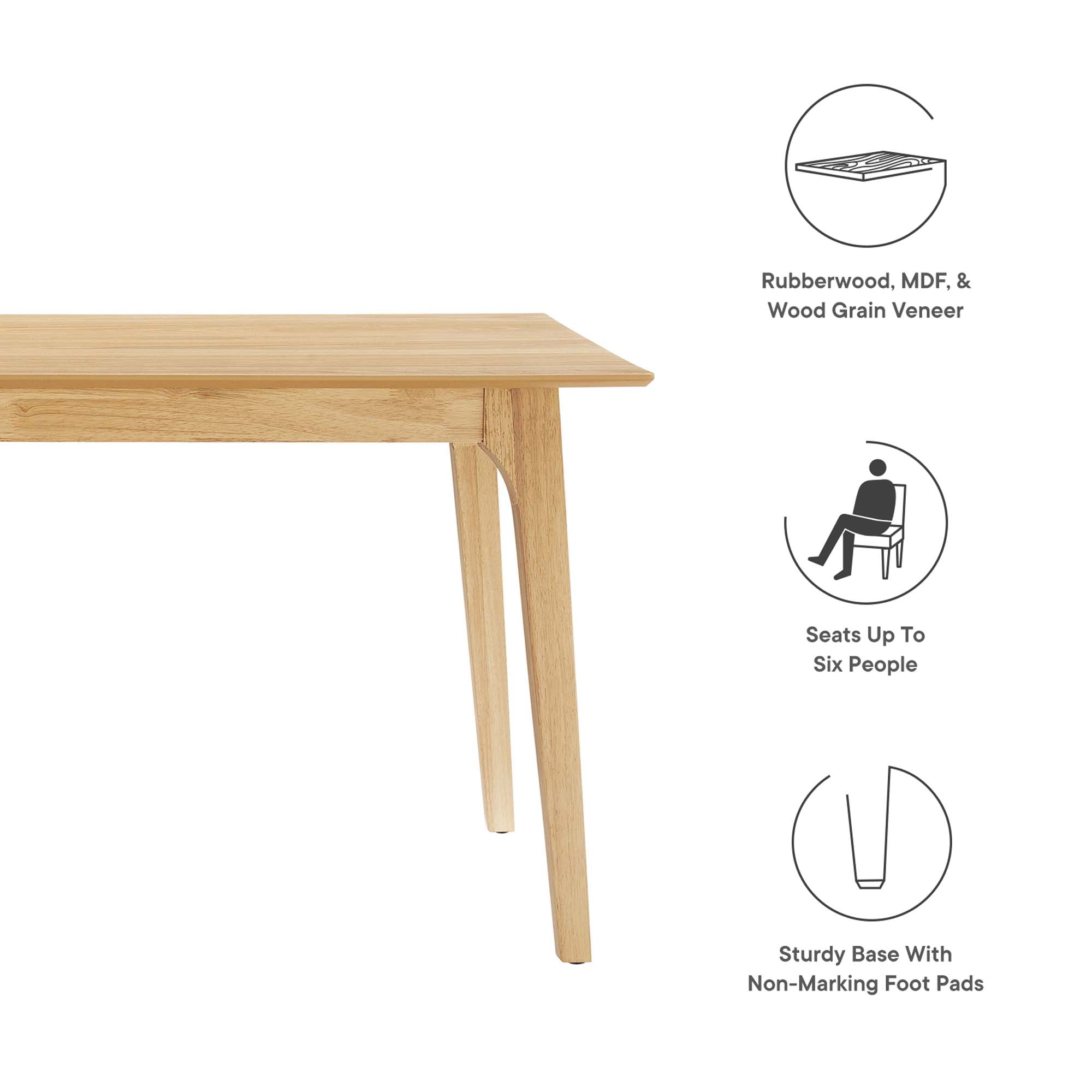 Juxtapose 63” Rectangle Dining Table