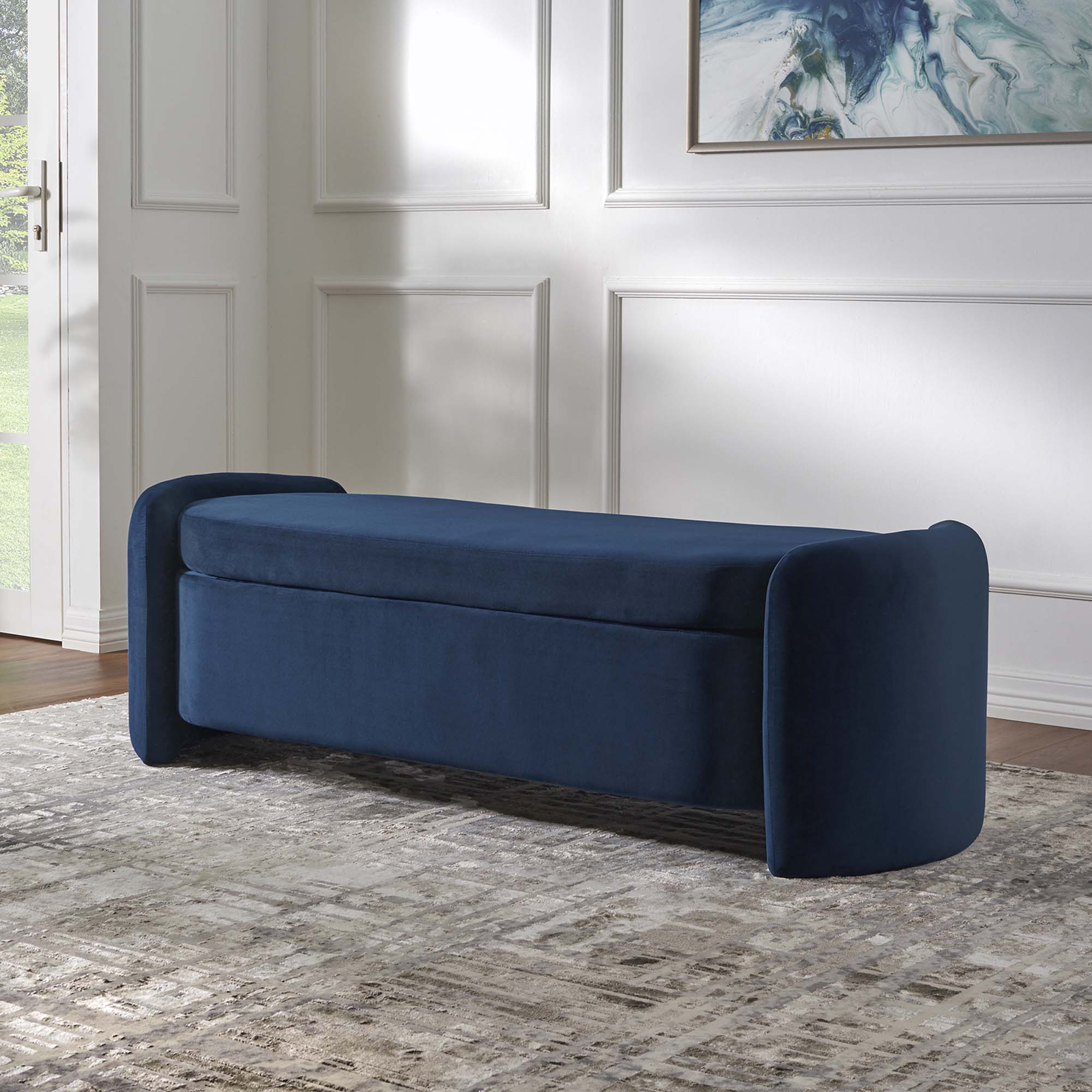 Nebula Upholstered Performance Velvet Bench