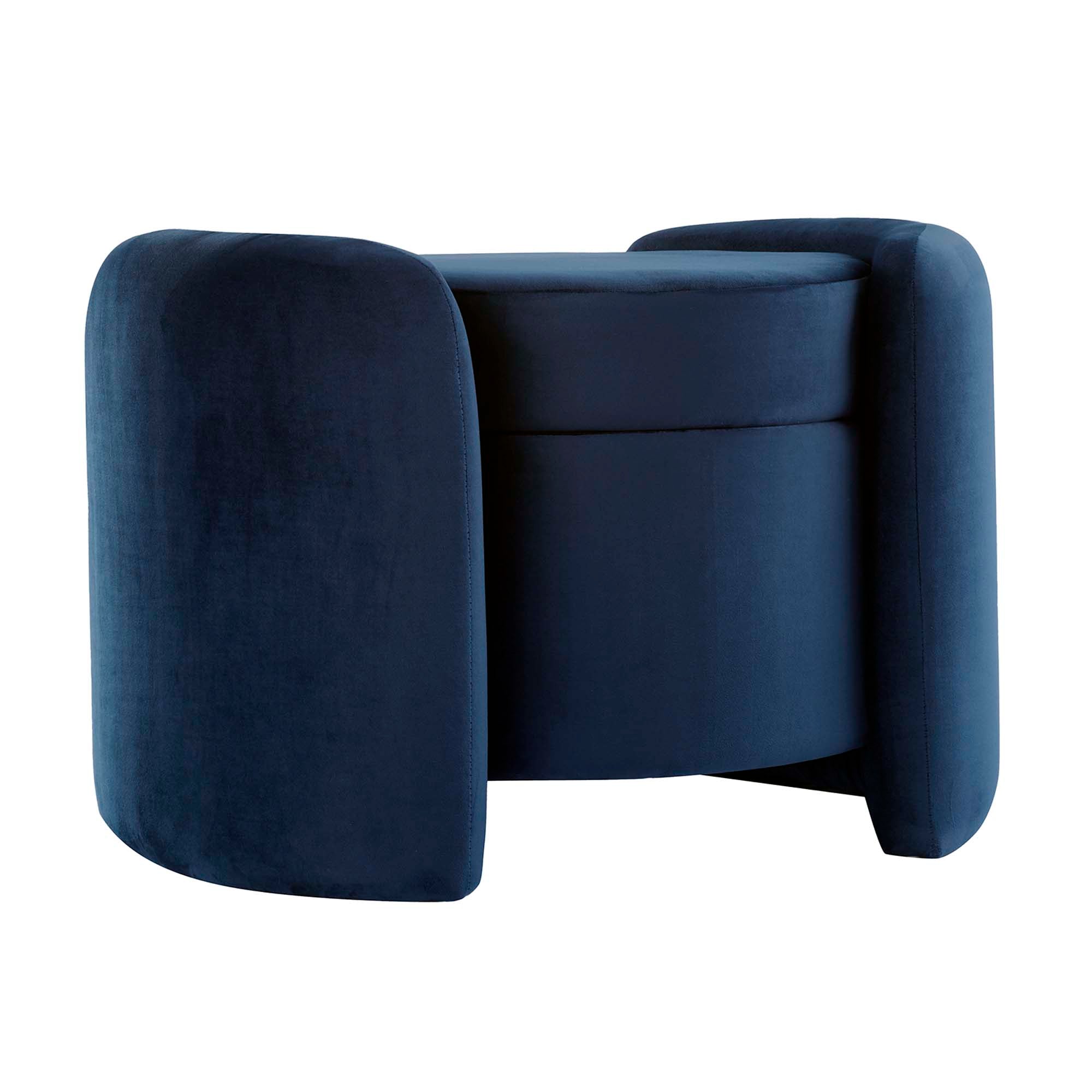 Nebula Upholstered Performance Velvet Ottoman