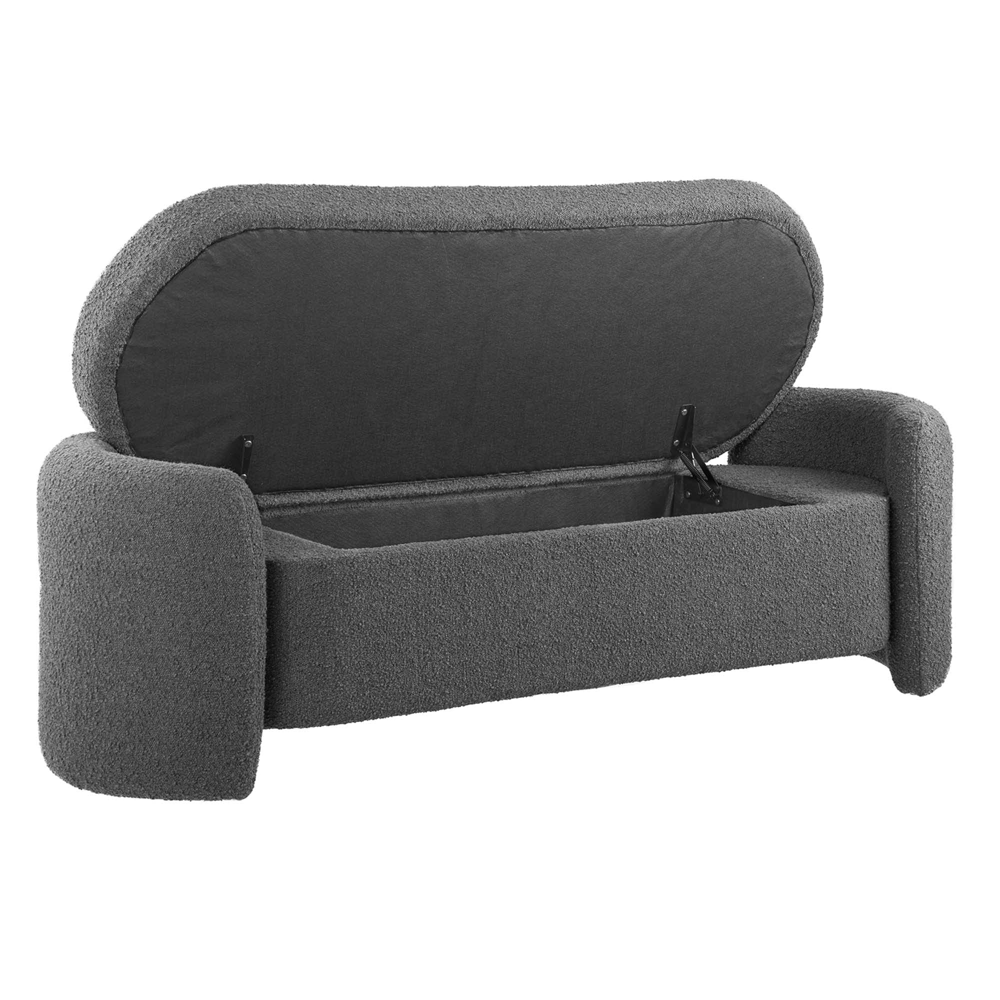 Nebula Boucle Upholstered Bench