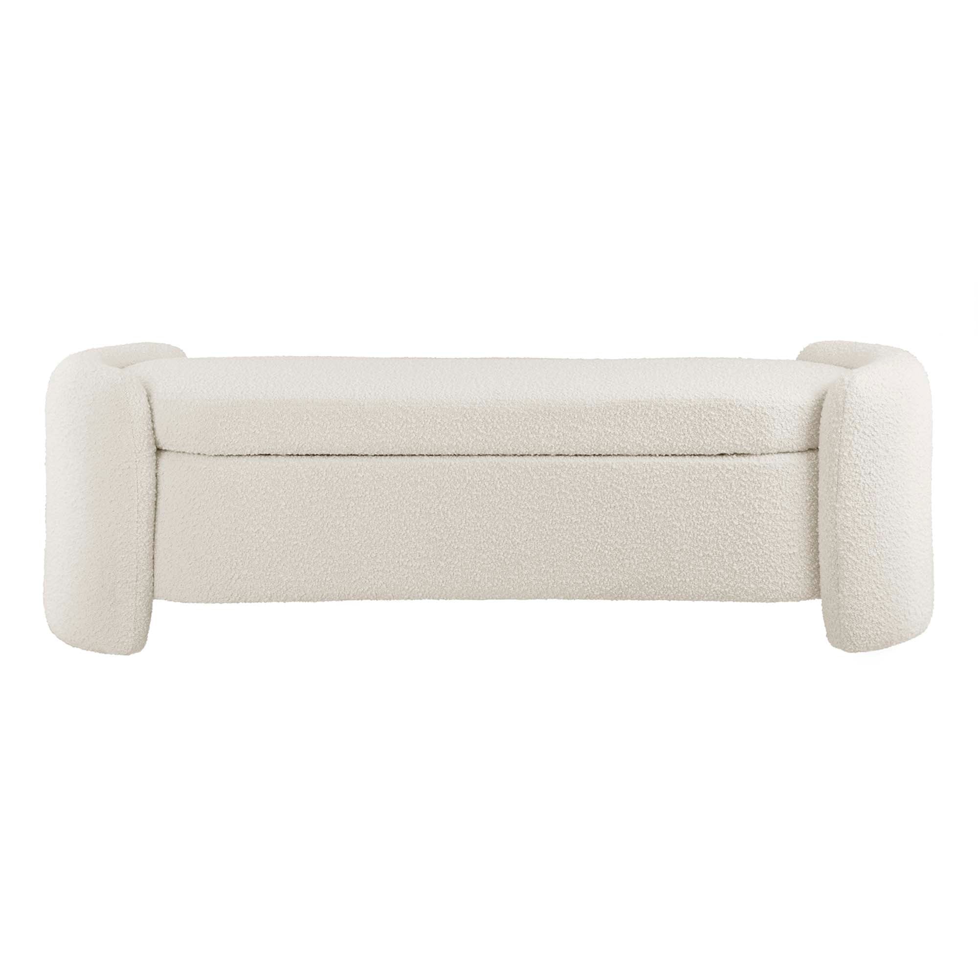 Nebula Boucle Upholstered Bench