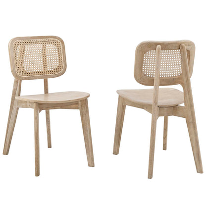 Habitat Gray Wood Dining Side Chair Set of 2