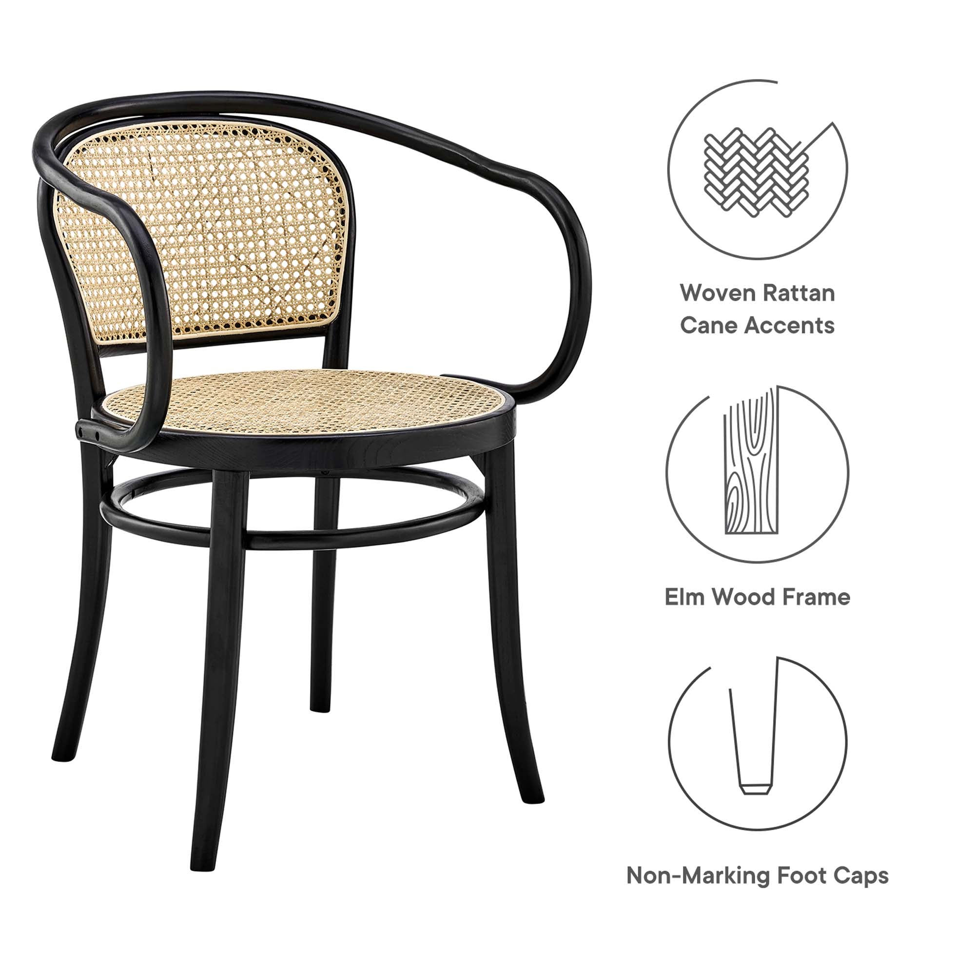 Oliana Wood Dining Armchair Set of 2