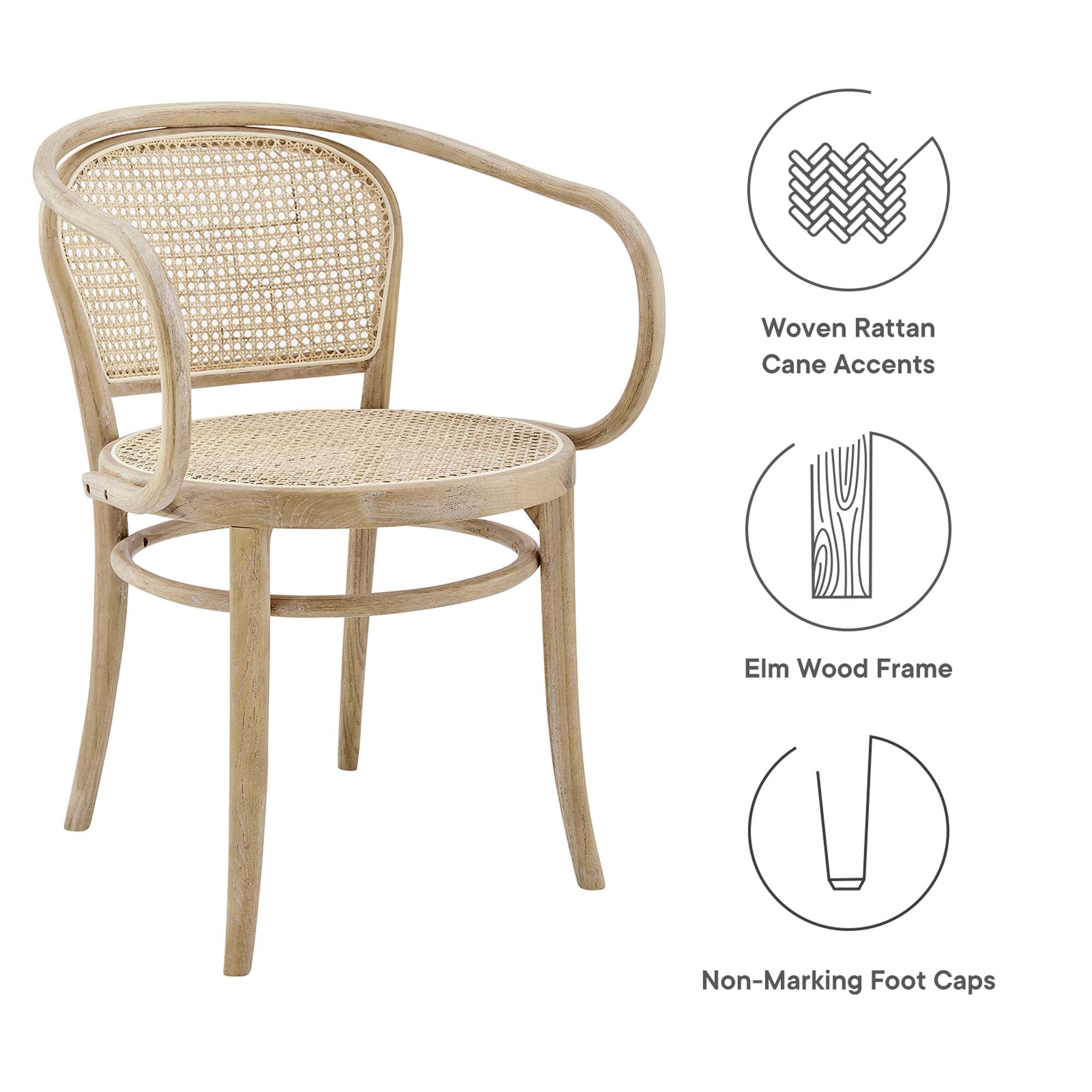 Oliana Wood Dining Armchair Set of 2